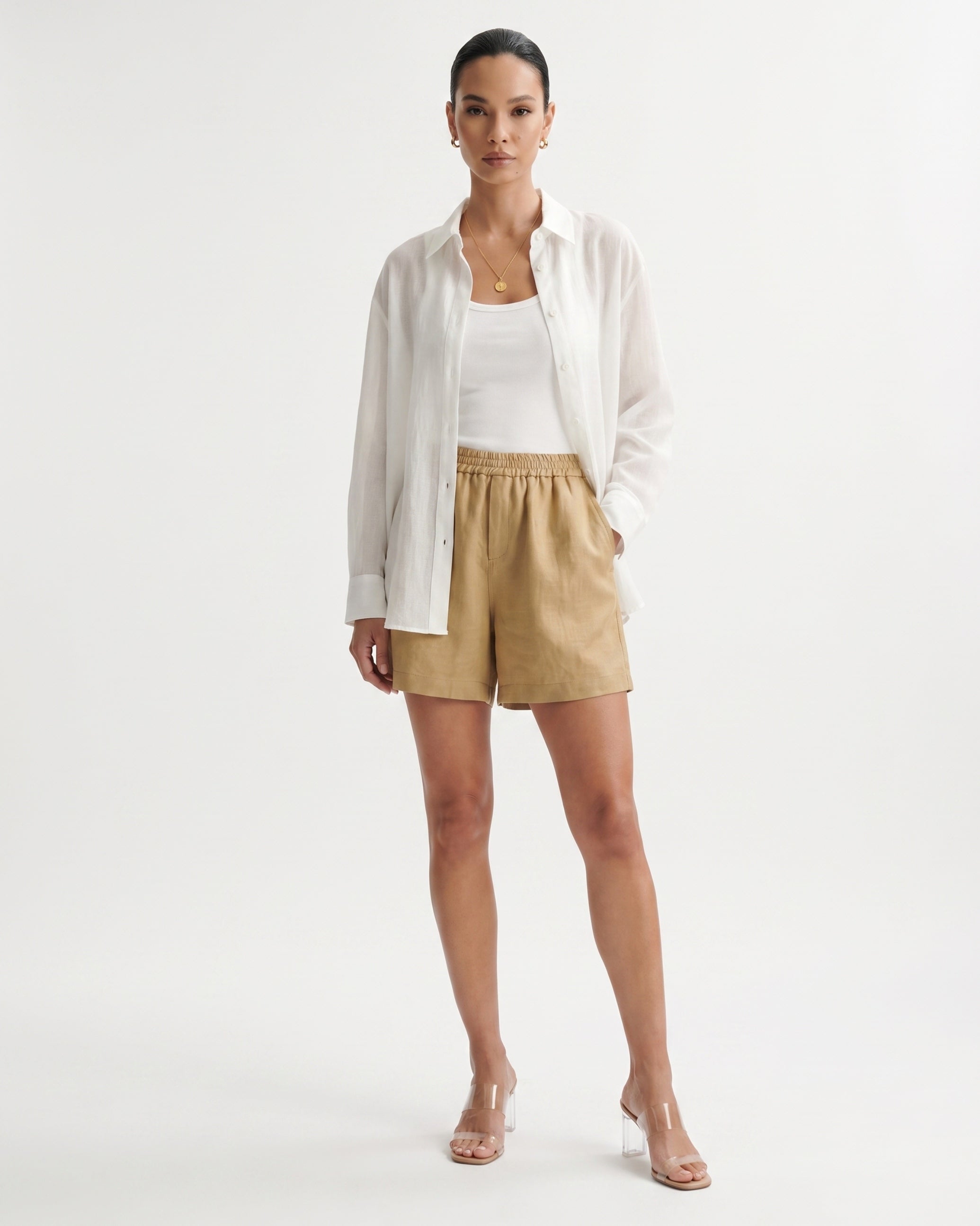 Kiara Cool Soft Linen Shorts
