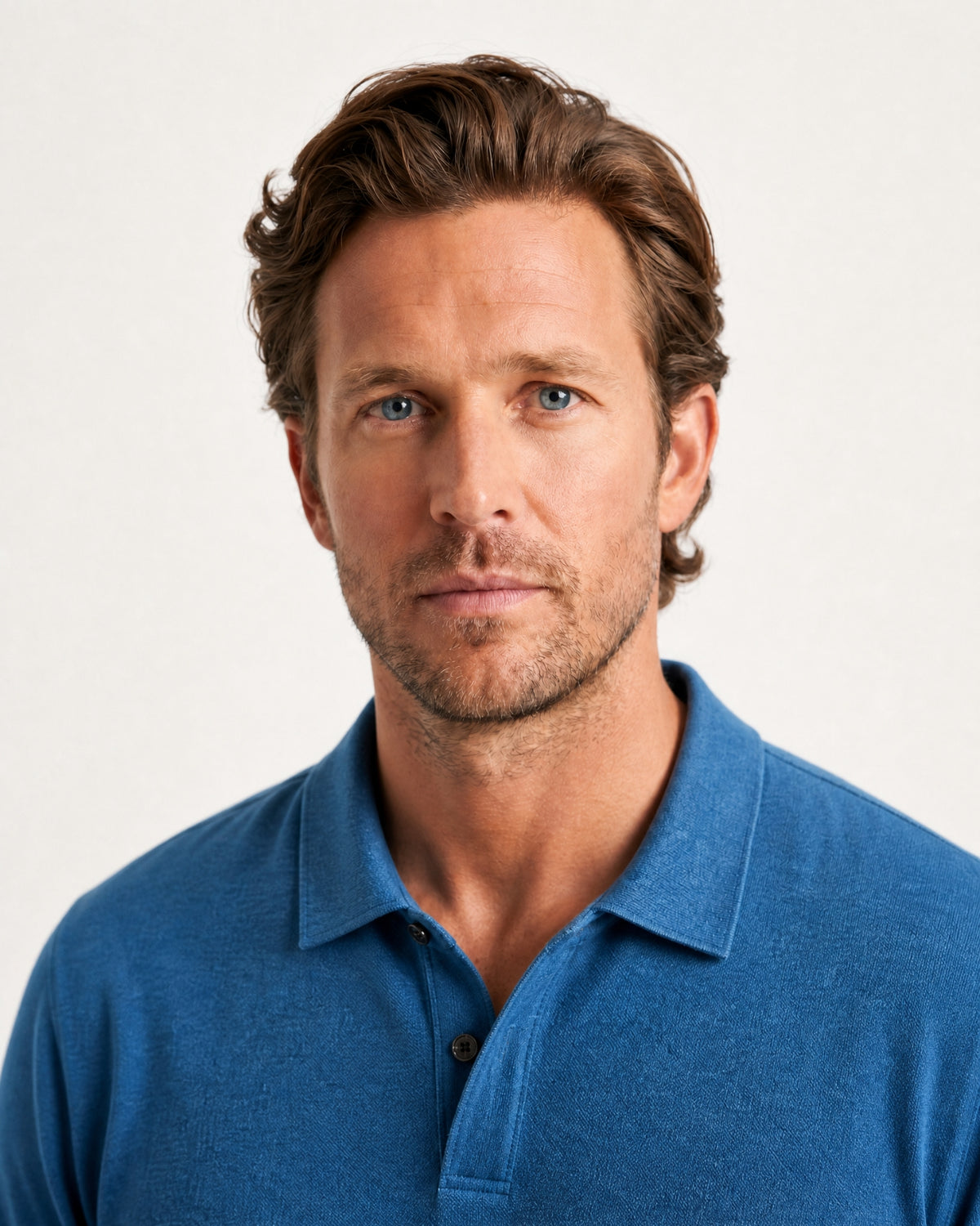 Short-Sleeve Merino Wool Collared Knit Polo