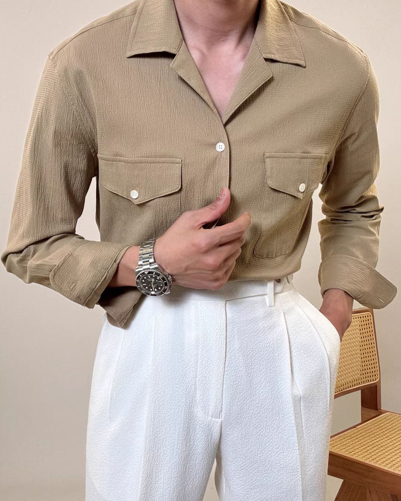 Cotton Old Money Shirt Cordoroy - Old Money Store