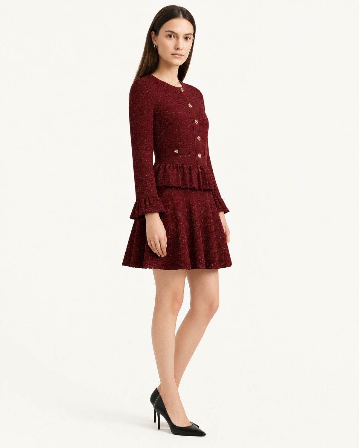Kira Slim-Fit Shimmer Knit Dress