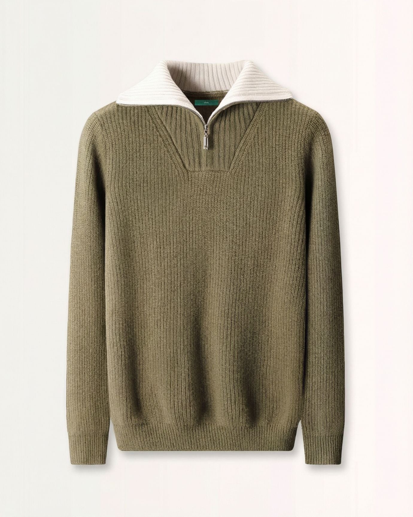 Half-Zip Cashmere Wool Sweater