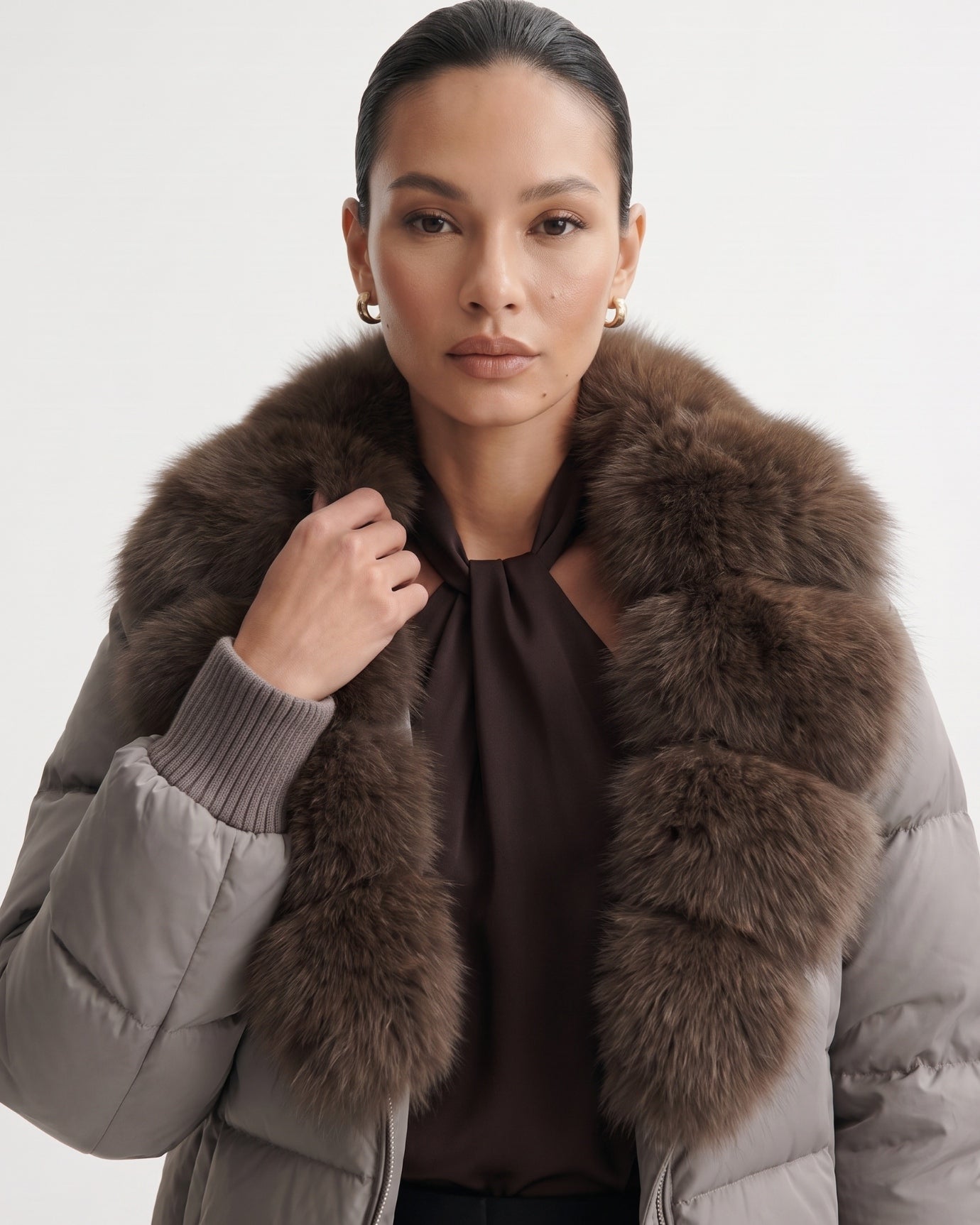 Fur Collar Down Jacket Thickened and Warm