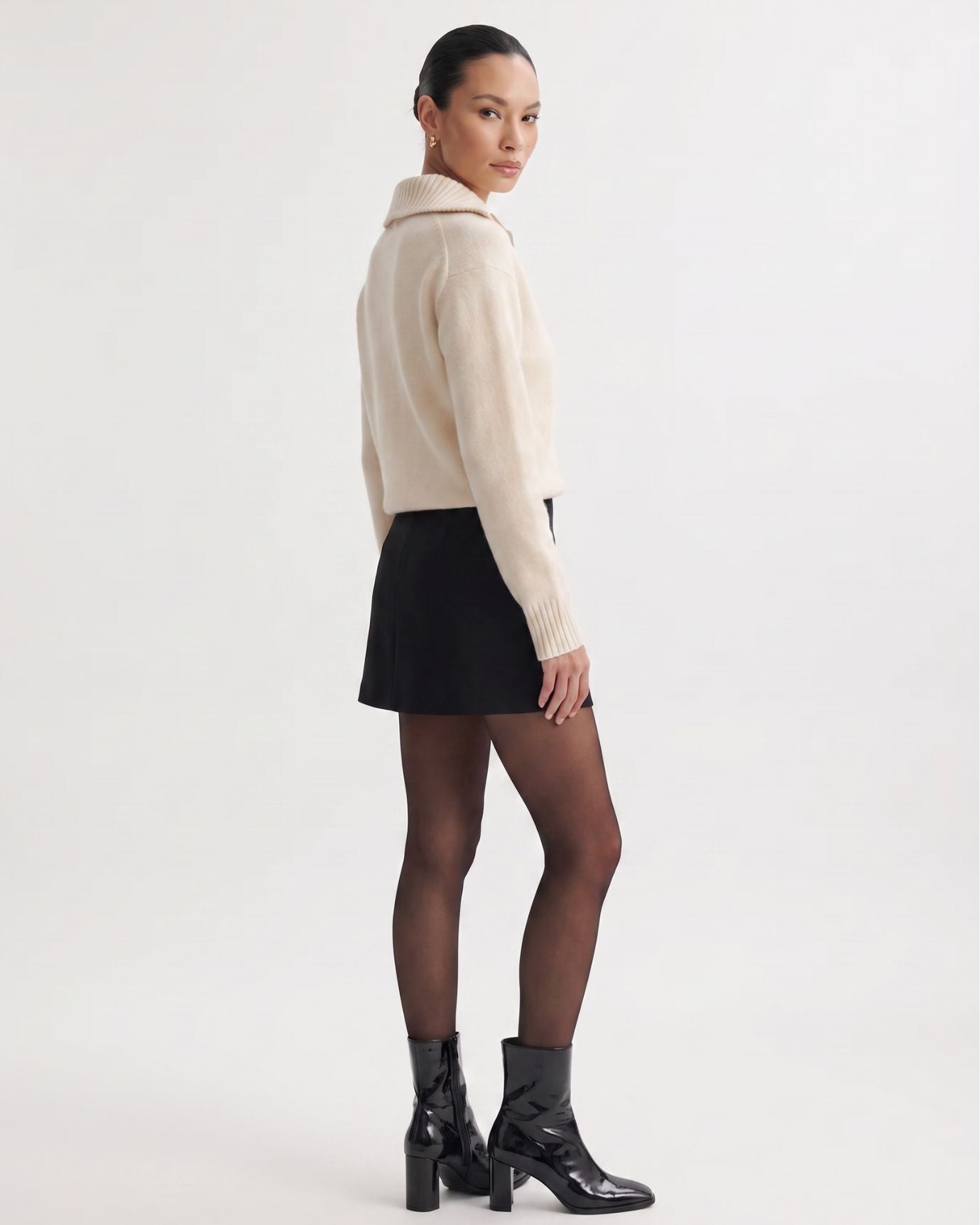 Georgina Zipper Cashmere Sweater