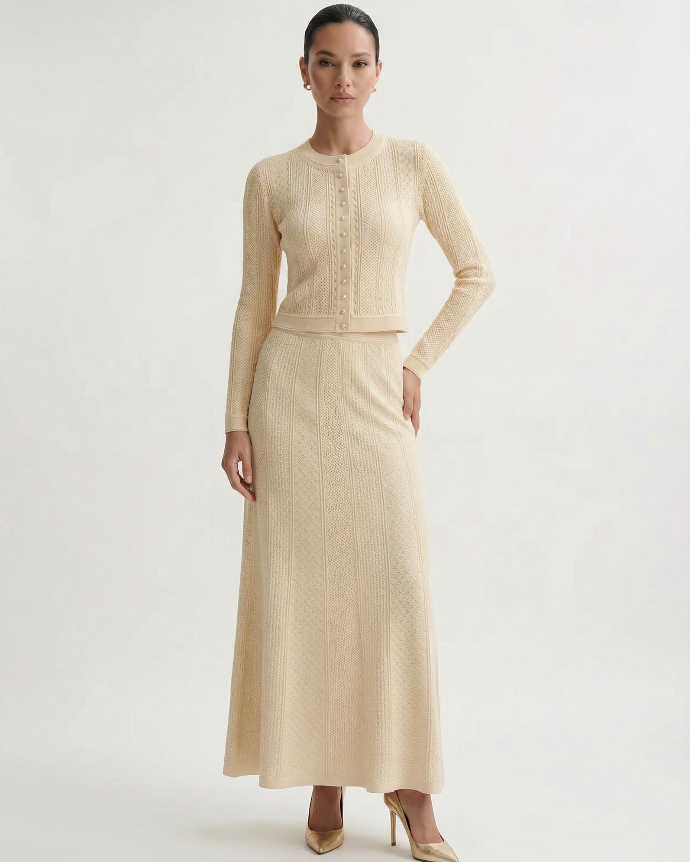 Kira Cardigan & Skirt – Knit Set