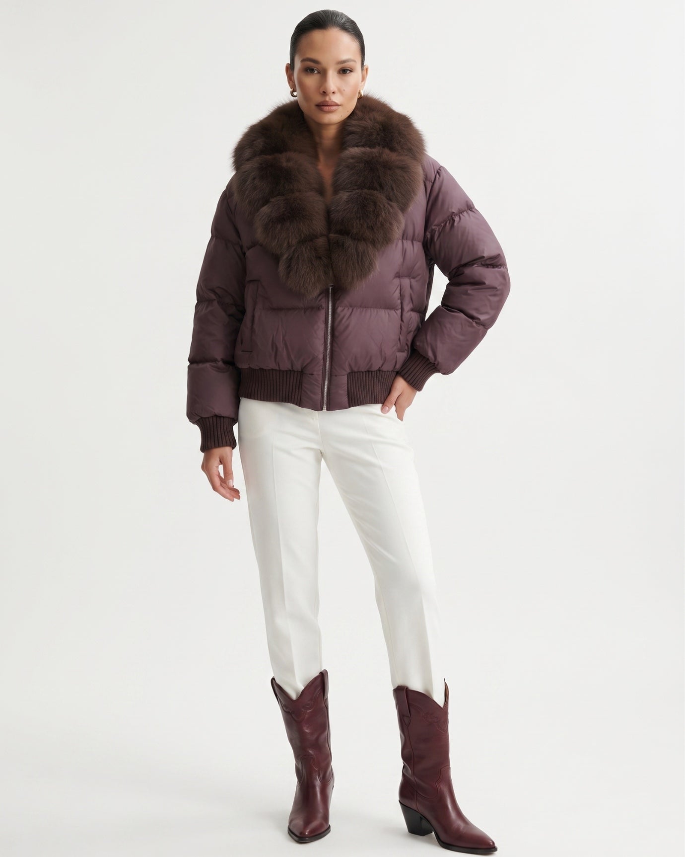 Fur Collar Down Jacket Thickened and Warm