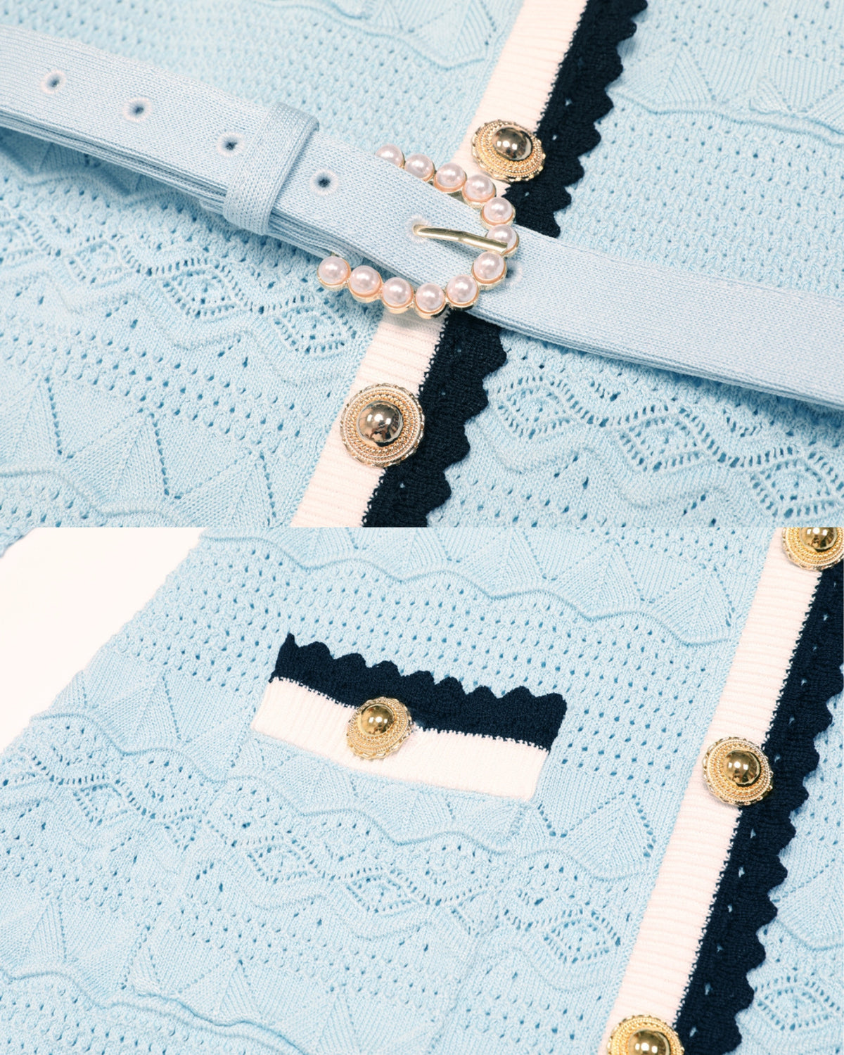 Diva Slim-Fit Knit Crewneck Set Top & Skirt