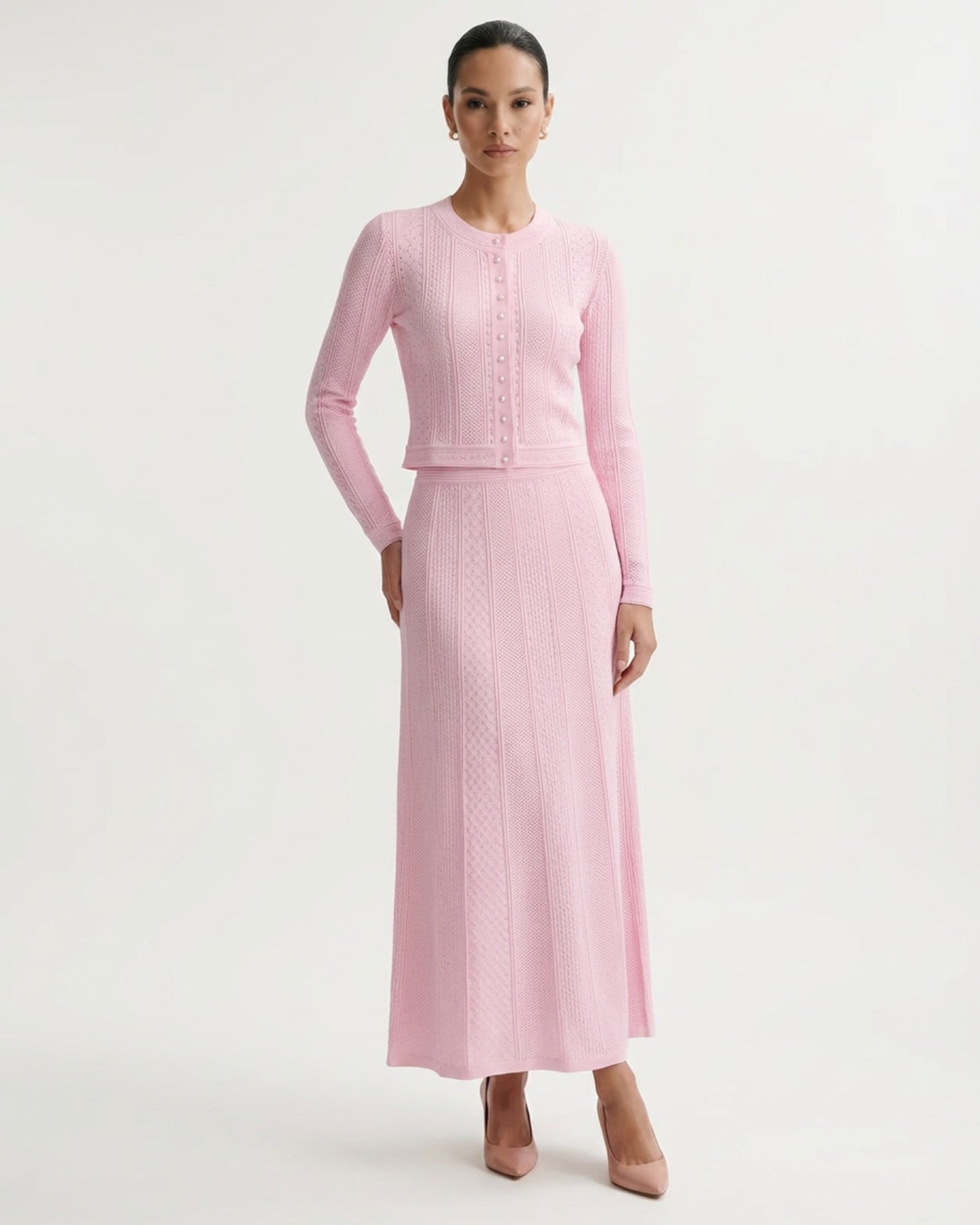 Kira Cardigan & Skirt – Knit Set