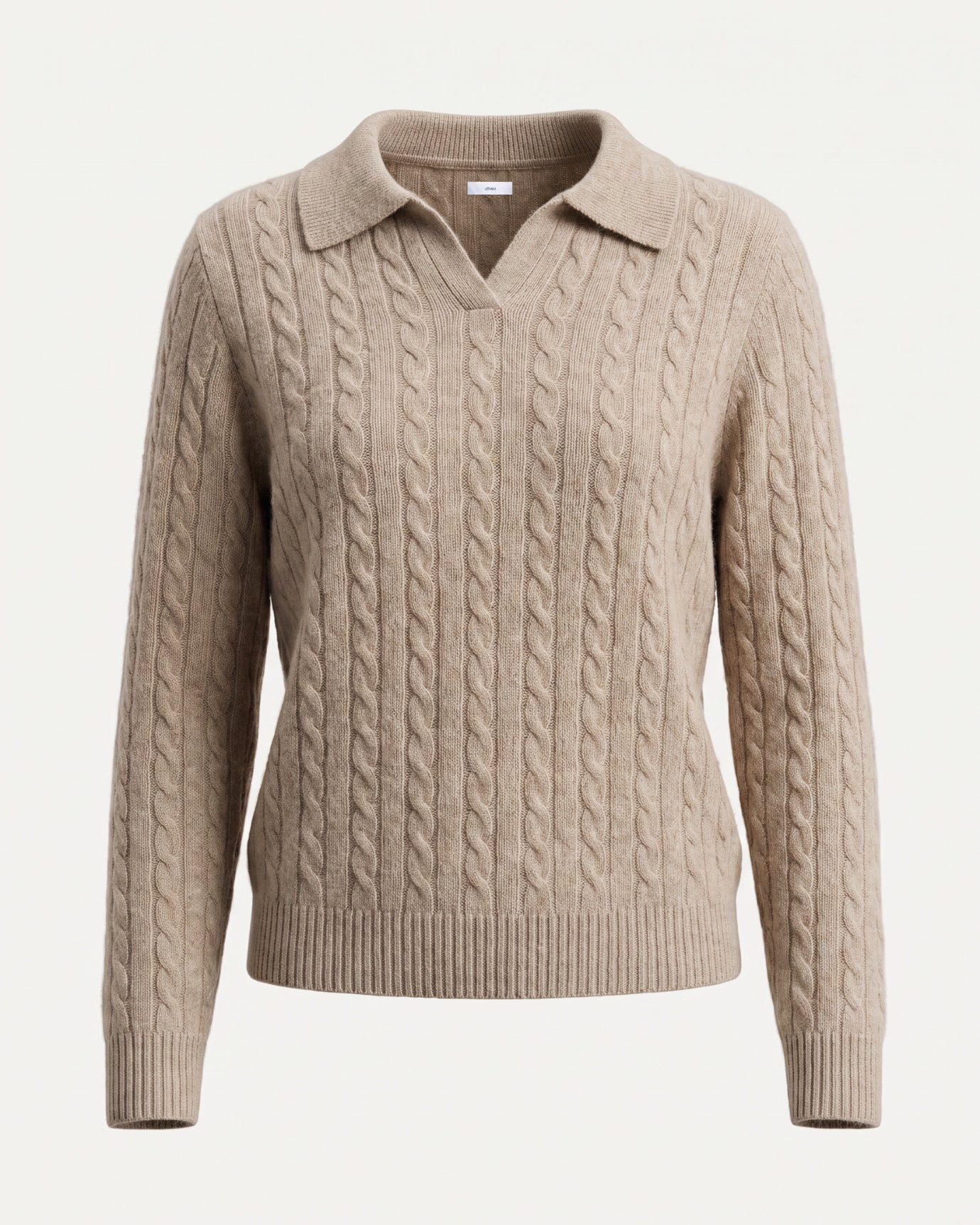 Kira Cashmere Polo Sweater