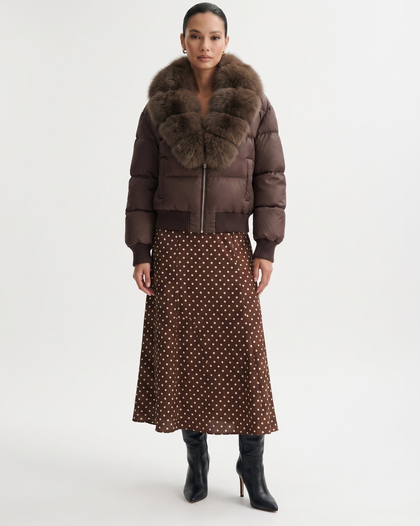 Fur Collar Down Jacket Thickened and Warm
