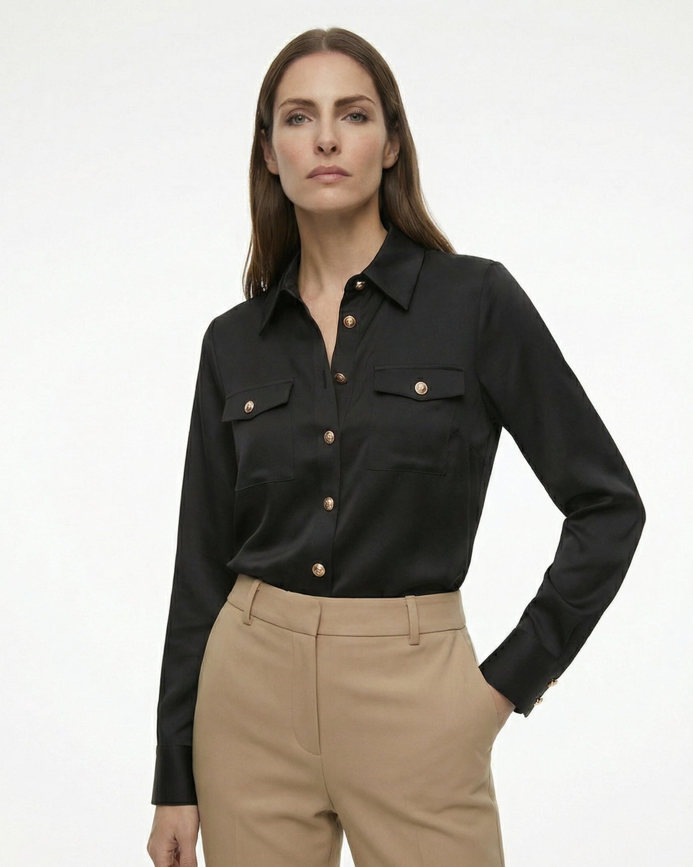 Kardi Premium Karohemd Damen Satin