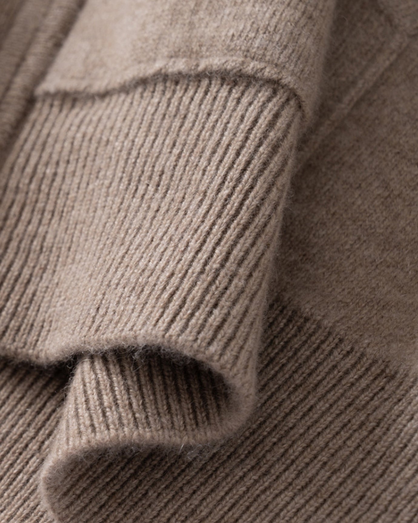 Cashmere Full-Zip Thickened Hooded Cardigan