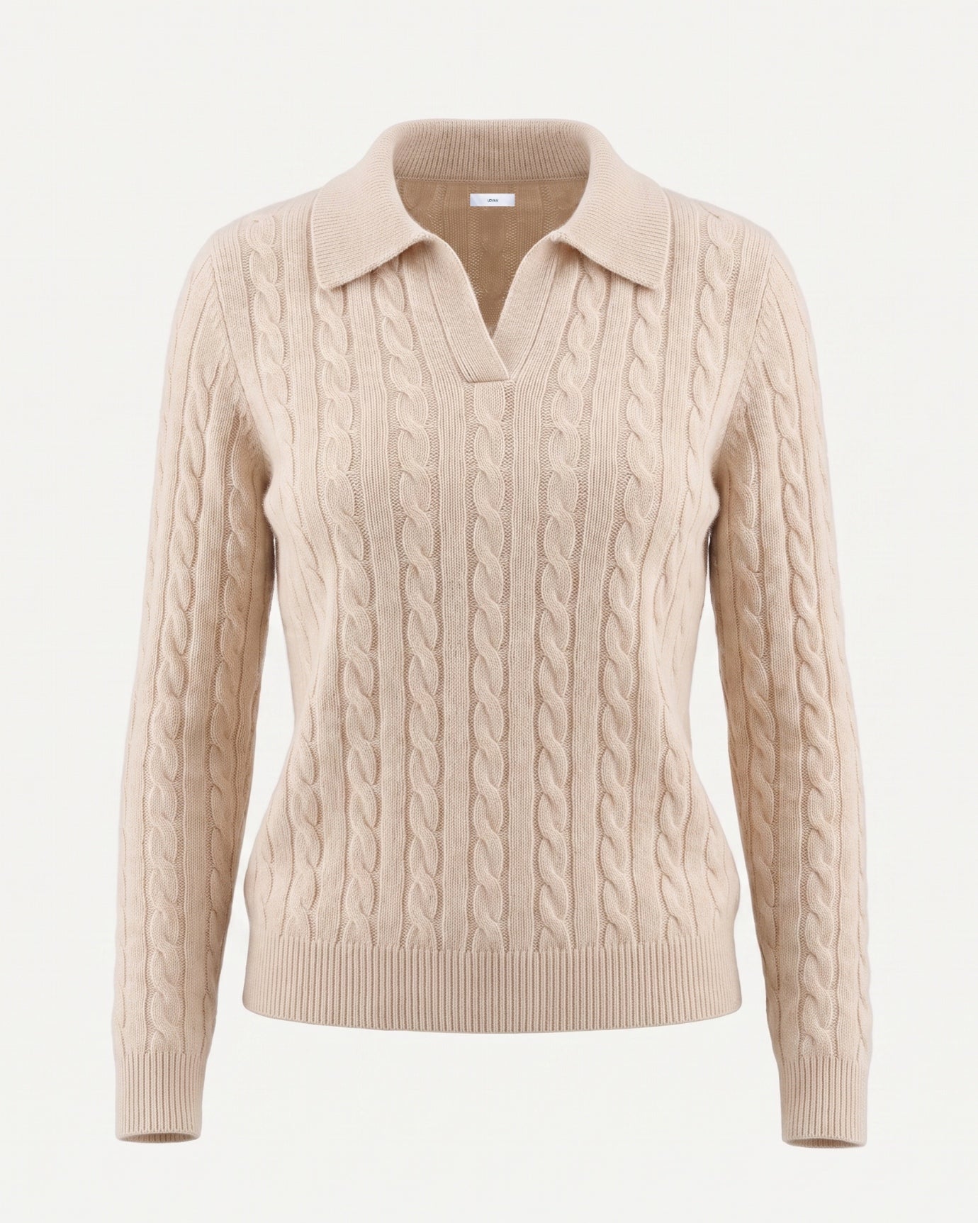 Kira Cashmere Polo Sweater
