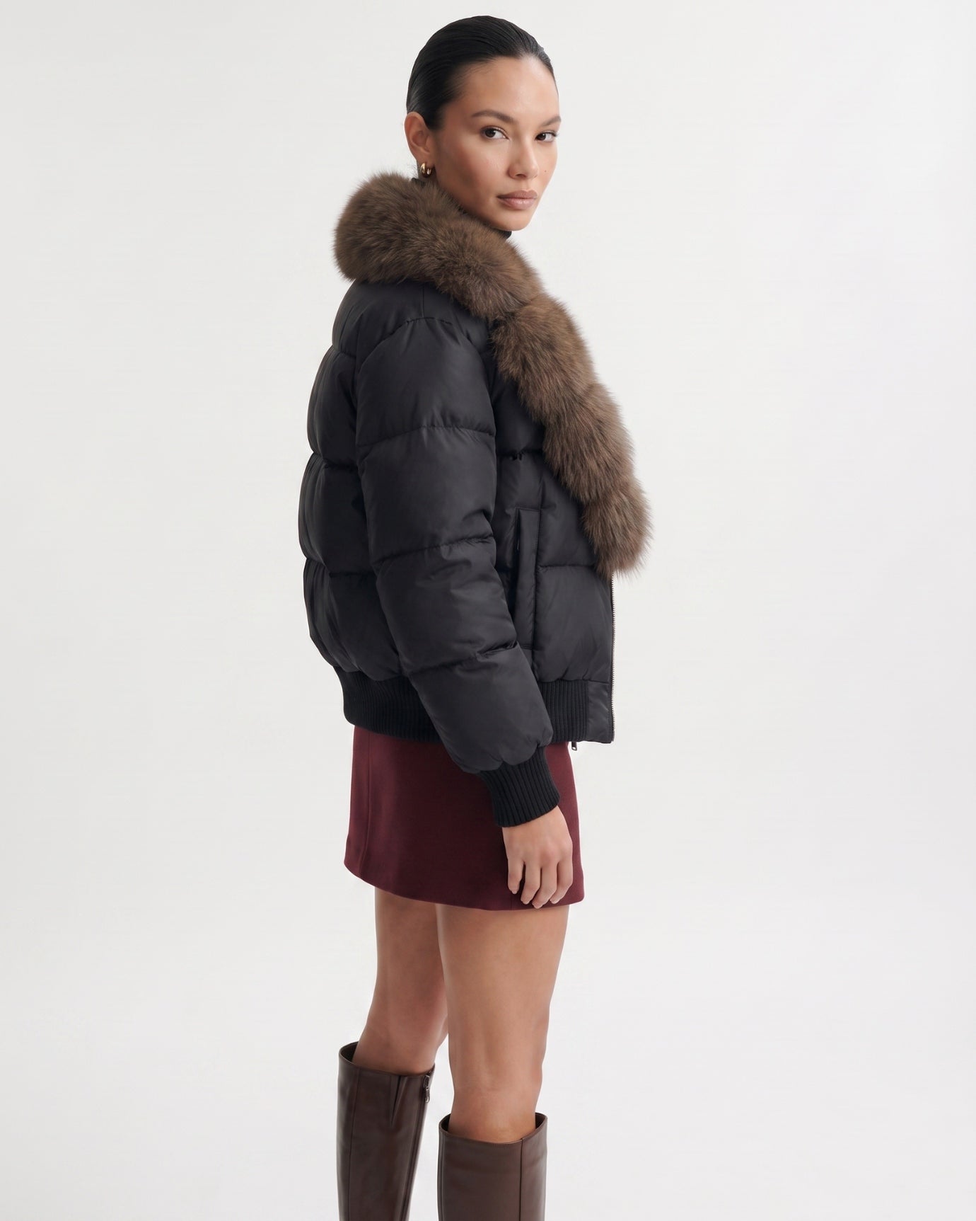 Fur Collar Down Jacket Thickened and Warm