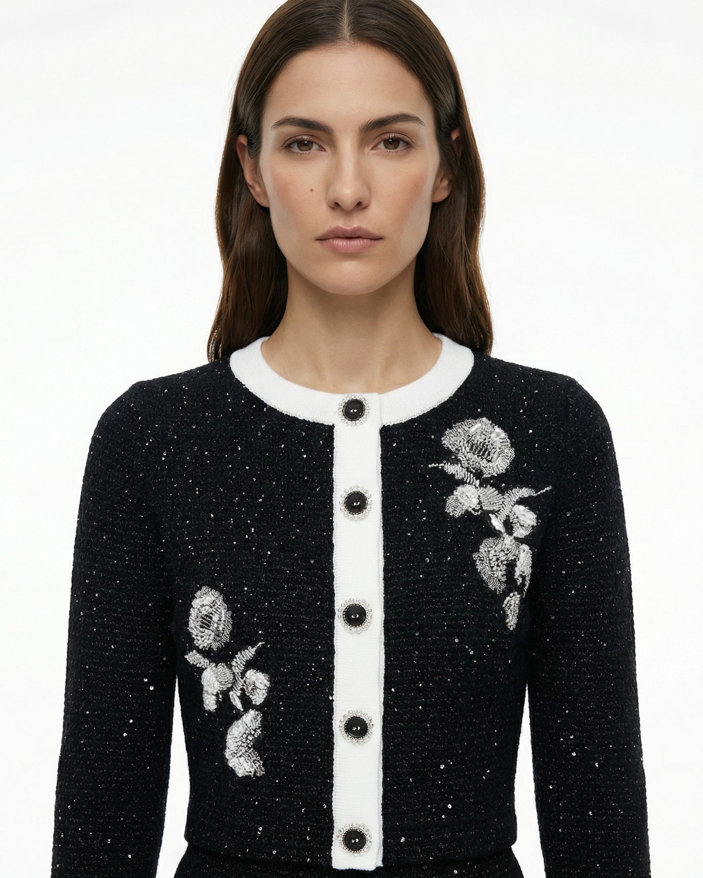 Cyndie High End Knitted Top Jacket + Skirt Suit