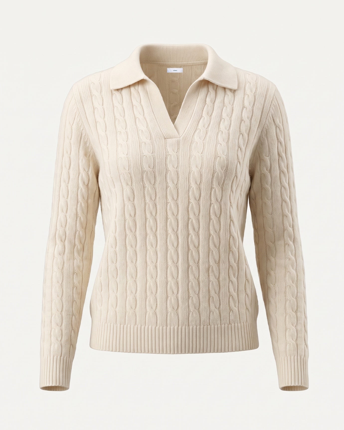 Kira Cashmere Polo Sweater