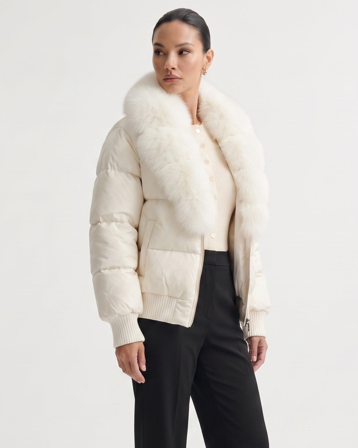 Fur Collar Down Jacket Thickened and Warm