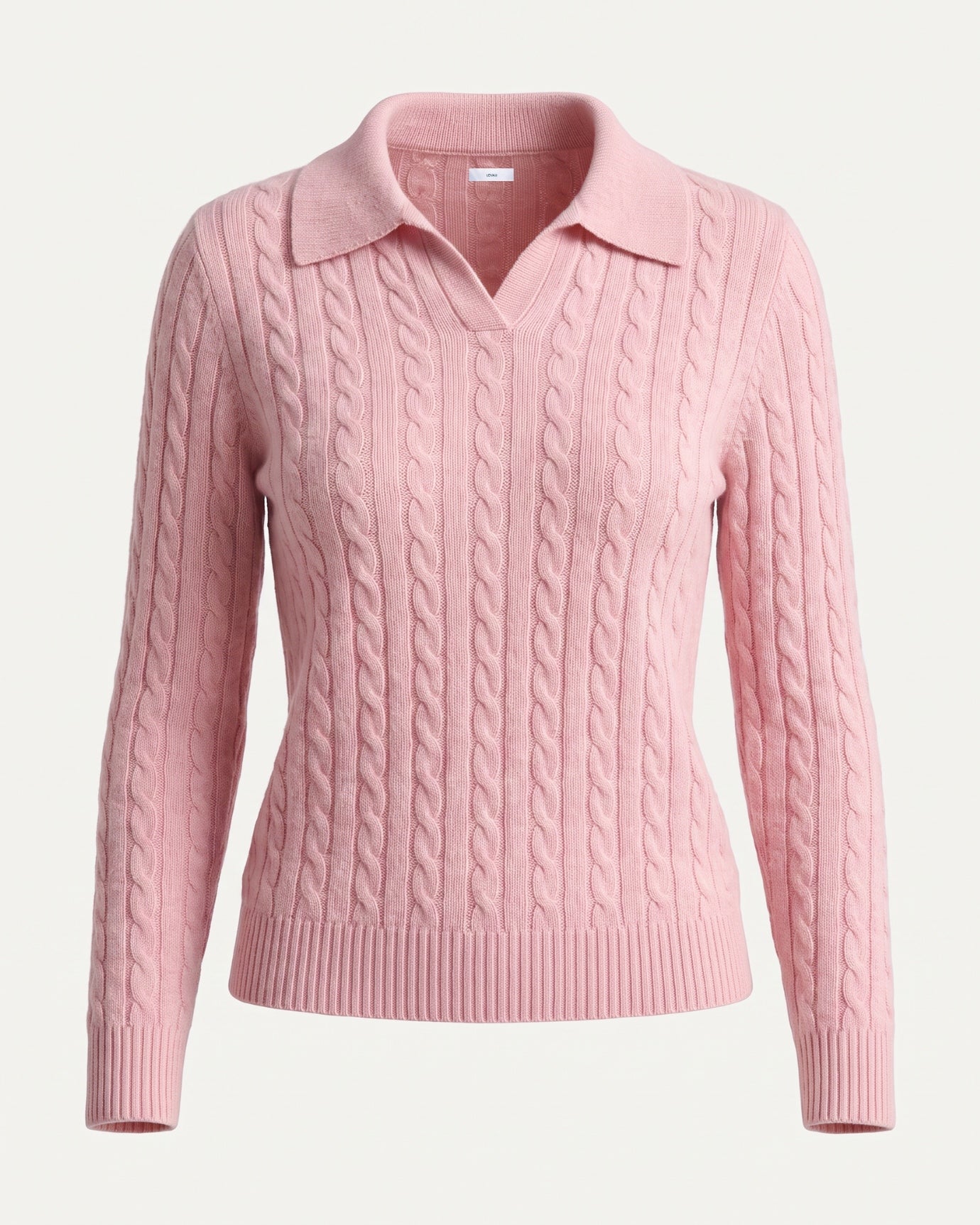Kira Cashmere Polo Sweater