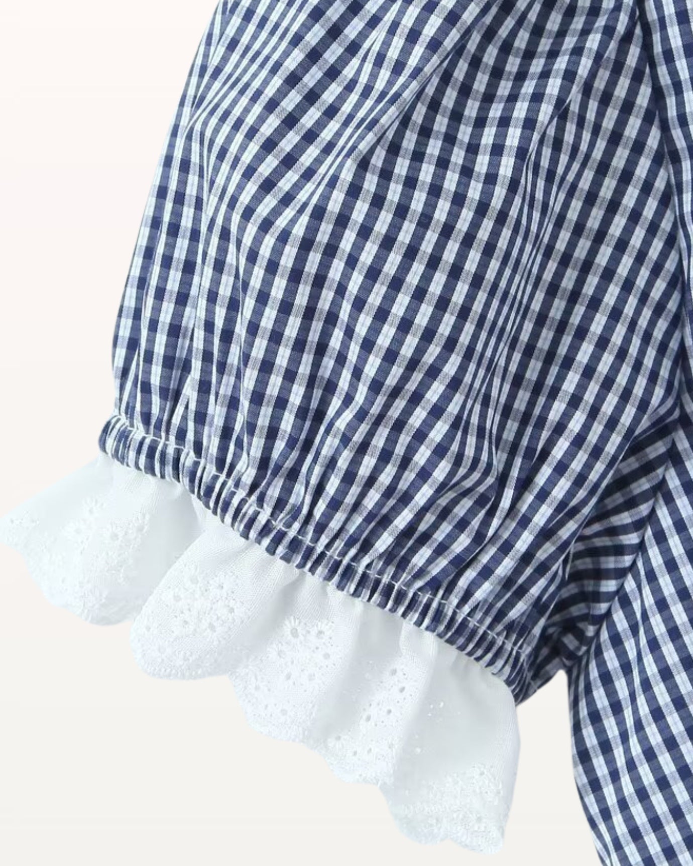 French Retro Blue Set Shirt & Skirt