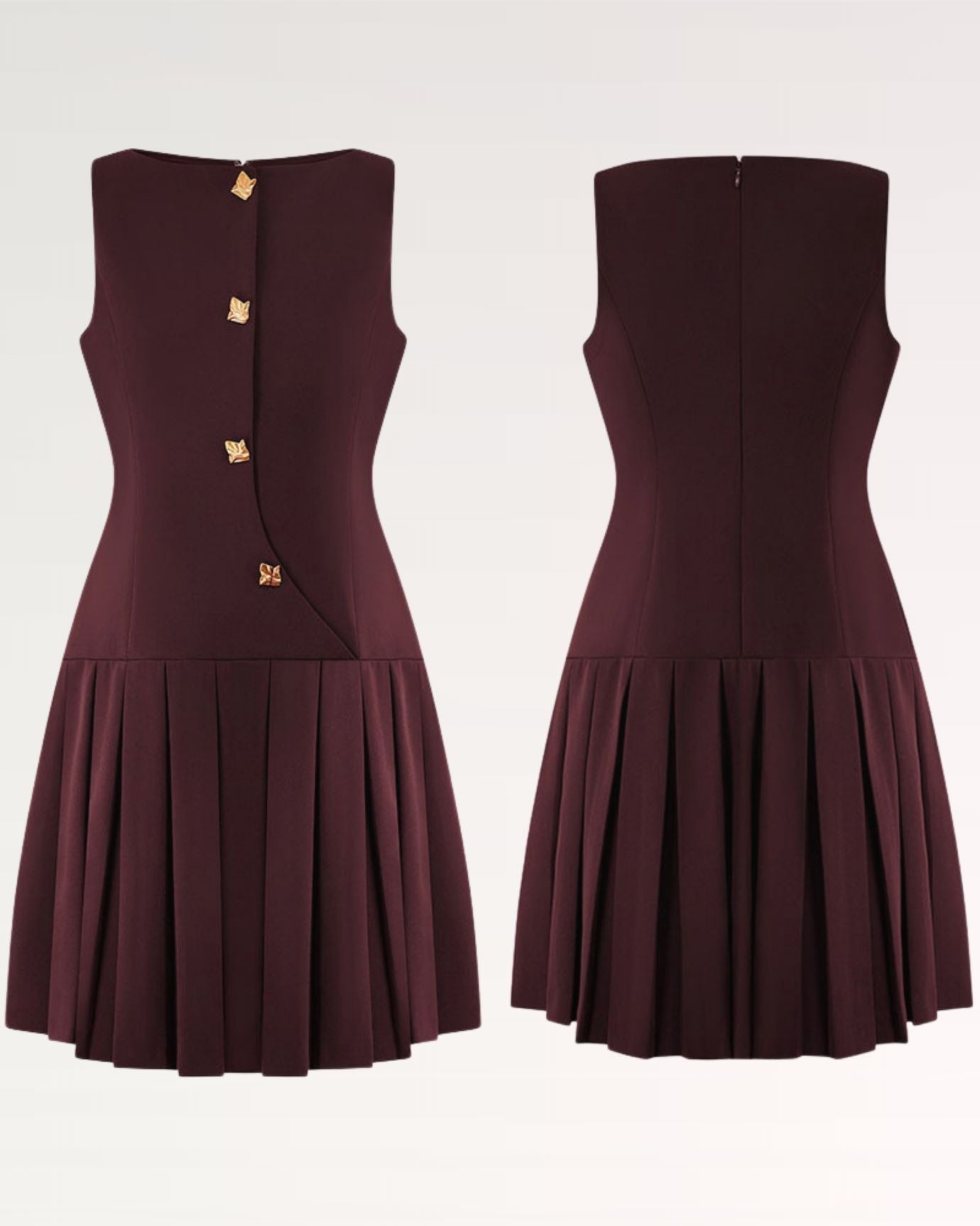 Luxury dress combining classic tailoring with elegant style