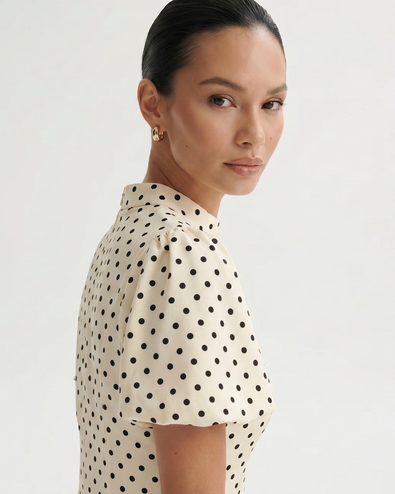 Marbella Puff Sleeve Polkadot Dress