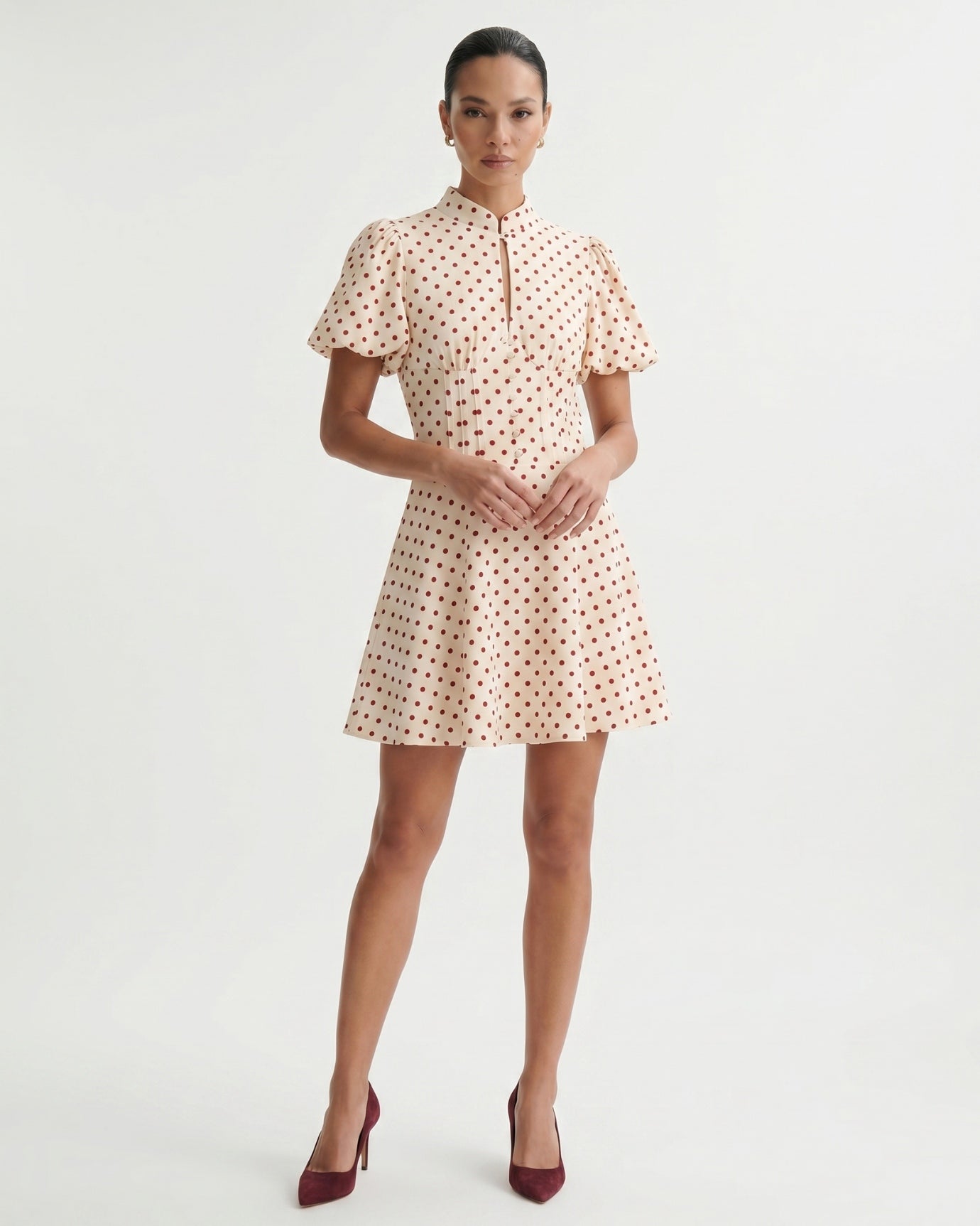 Marbella Puff Sleeve Polkadot Dress