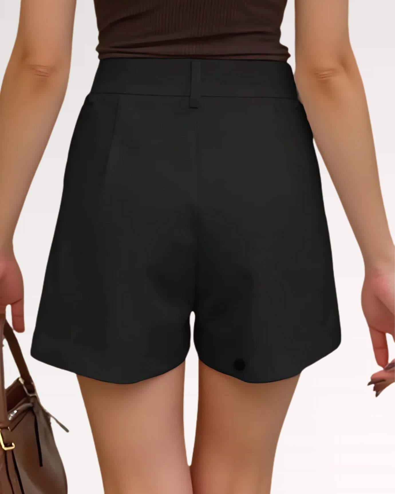 Mid-Waist Shorts - Belt Not Included