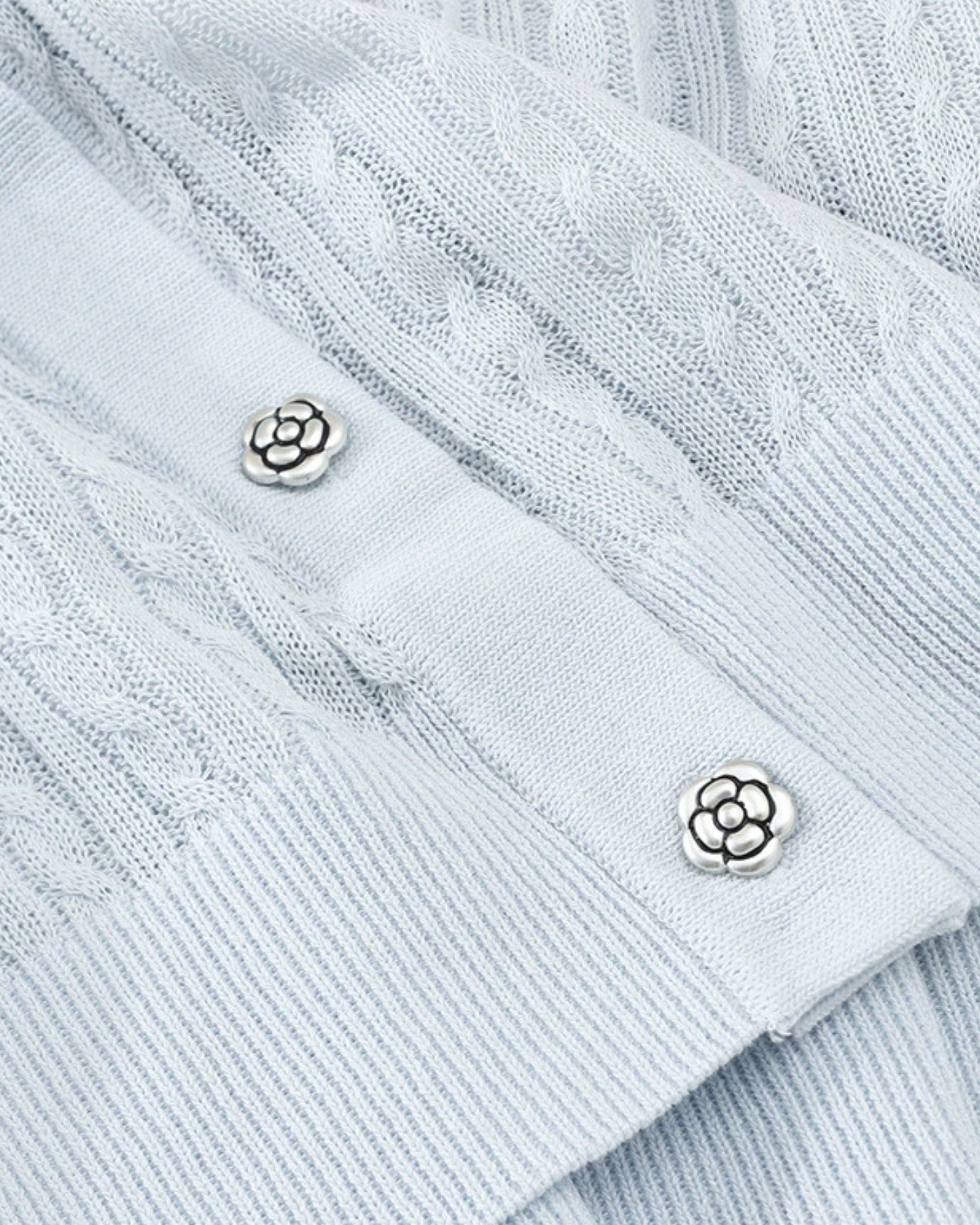 Denim Lapel Knit Polo
