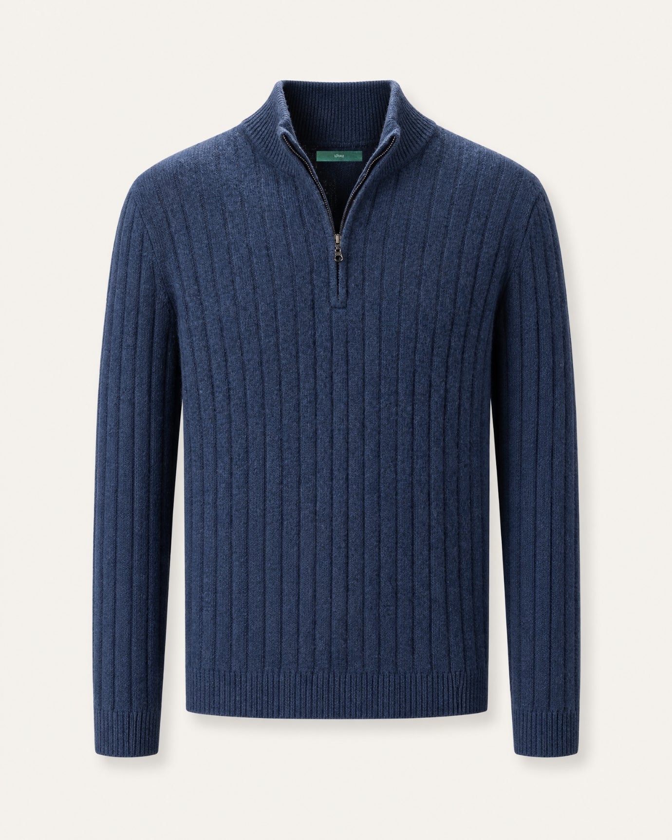 Cashmere Half-Zip Thick Cable Knit Knitwear