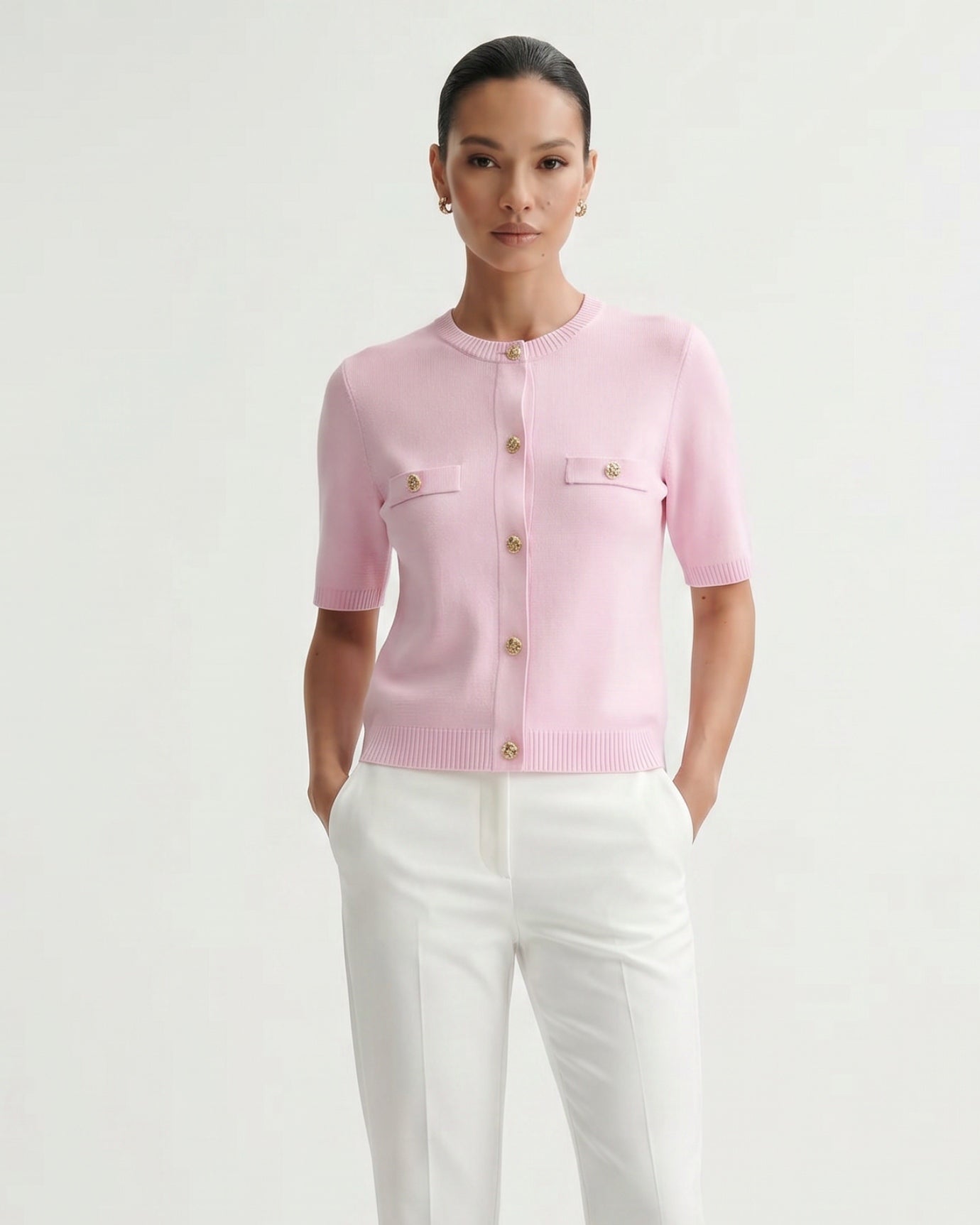 Minimalist Knitted Cardigan Top