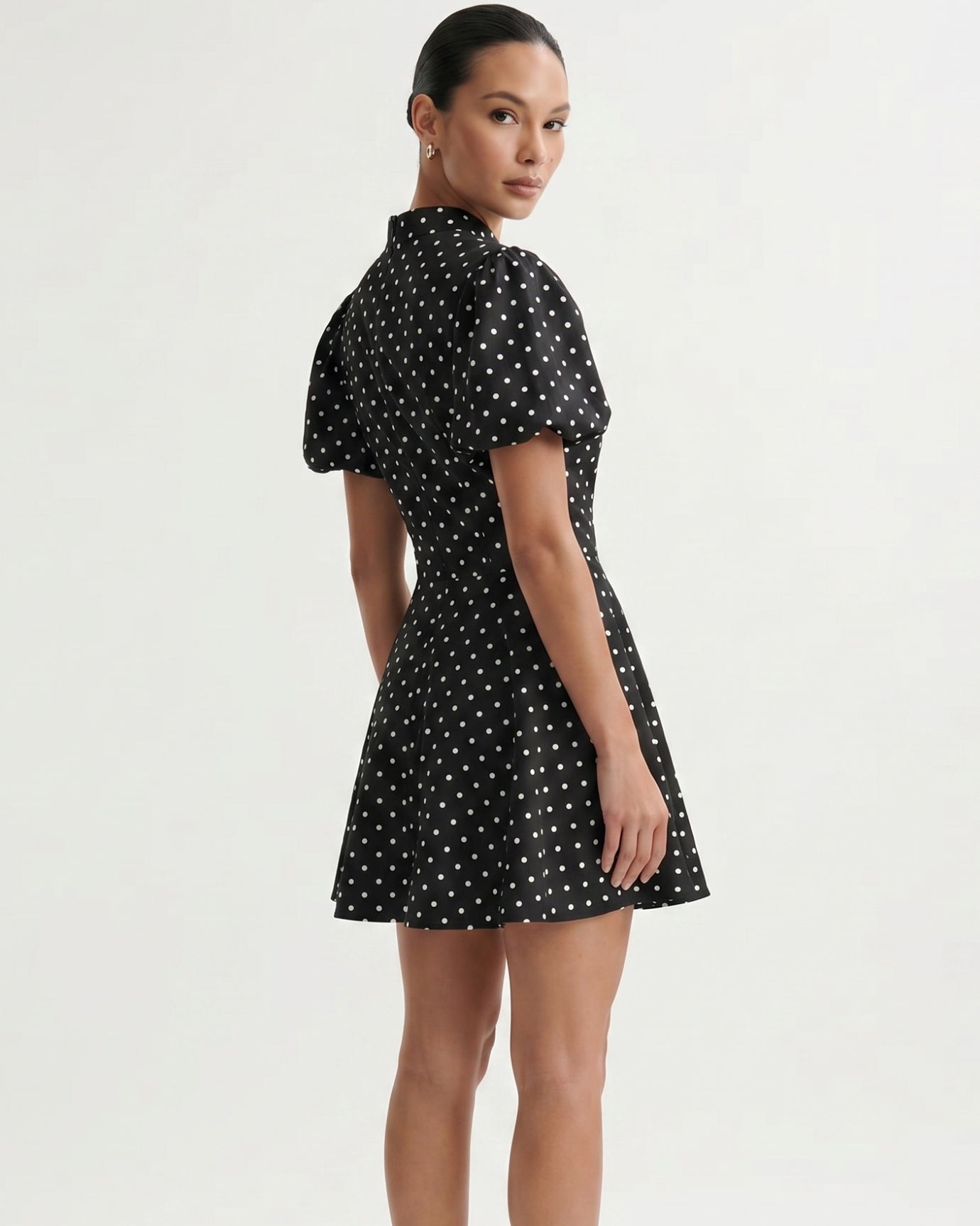 Marbella Puff Sleeve Polkadot Dress