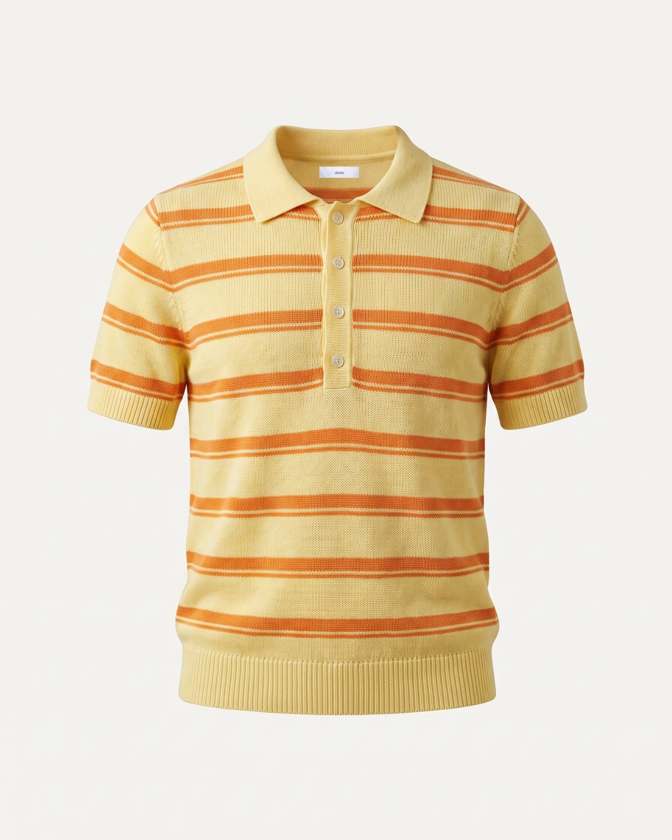 Mykonos Yellow Stripe Polo