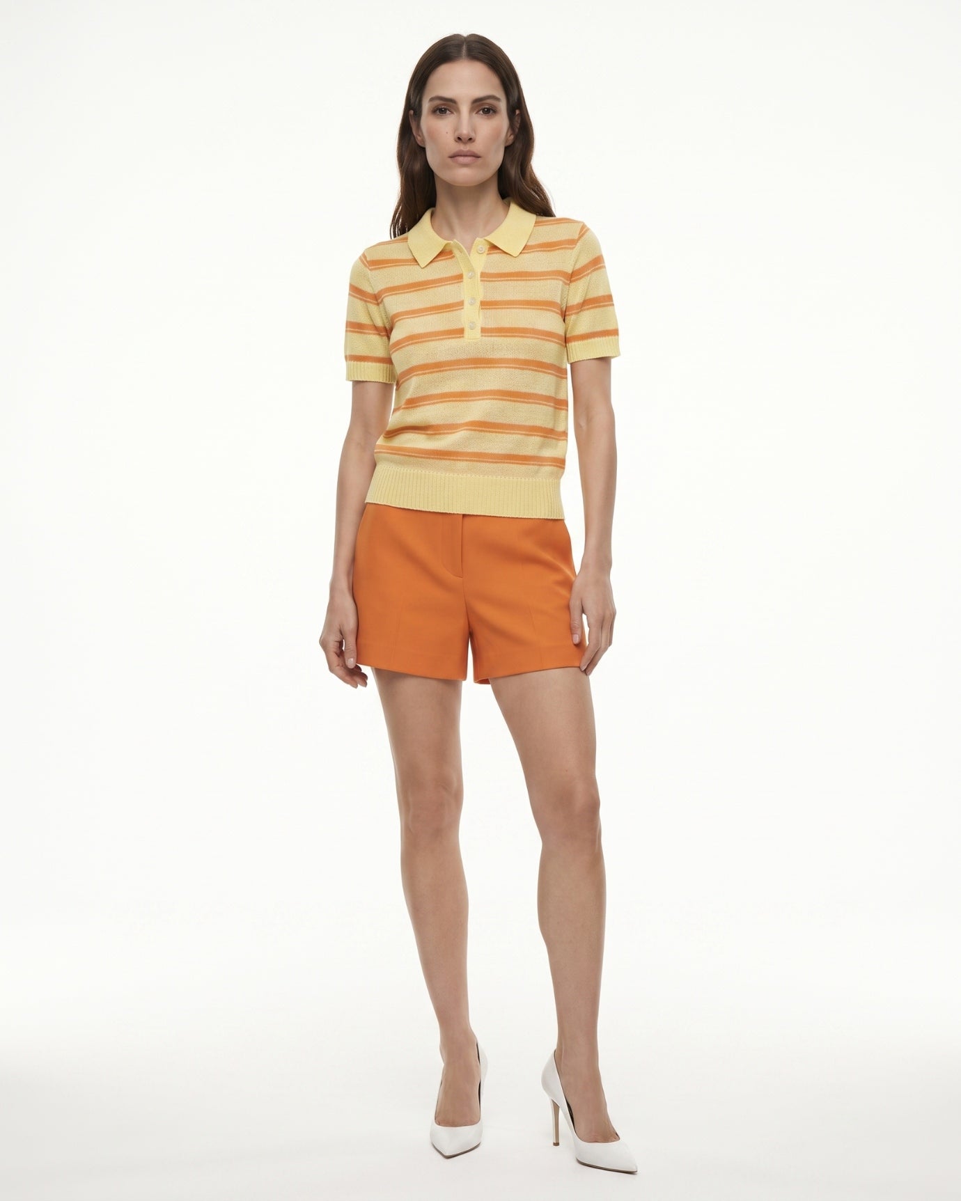 Mykonos Yellow Stripe Polo