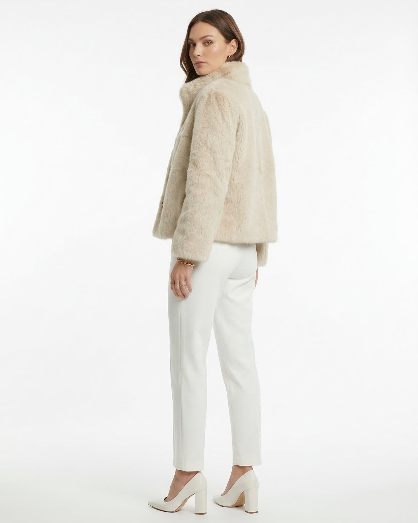 Abrigo de piel de conejo Lina