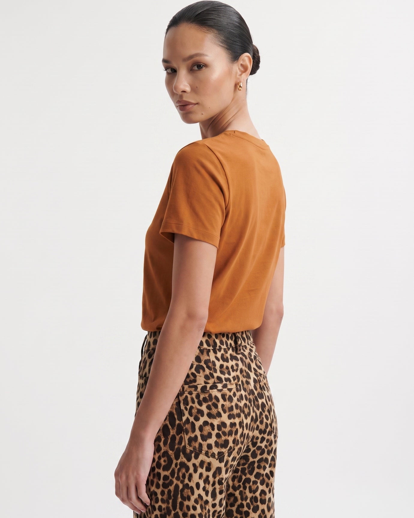High-end Mercerized Cotton Woman Round Neck T-Shirt