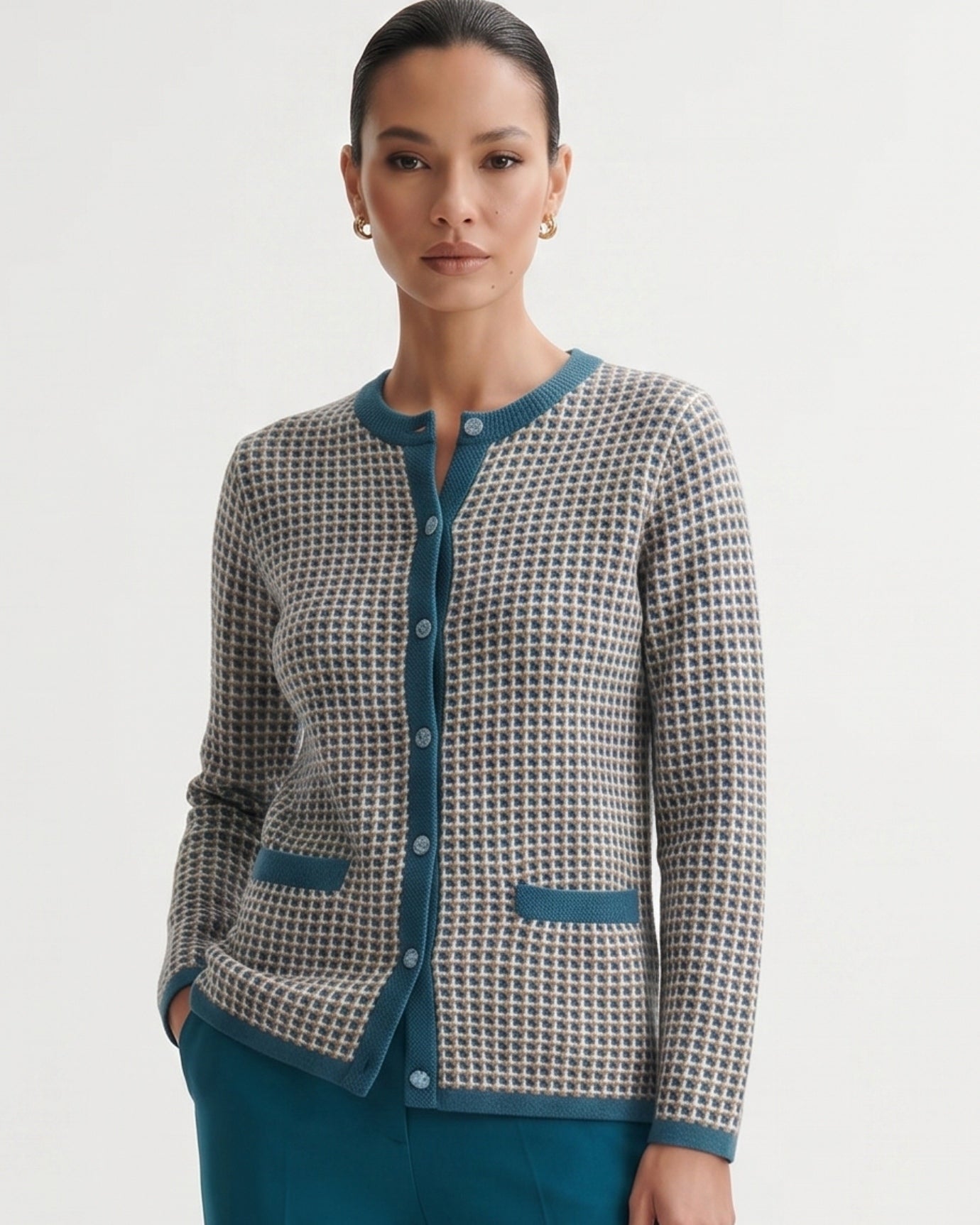 Vintage Knitted Wool & Cashmere Cardigan