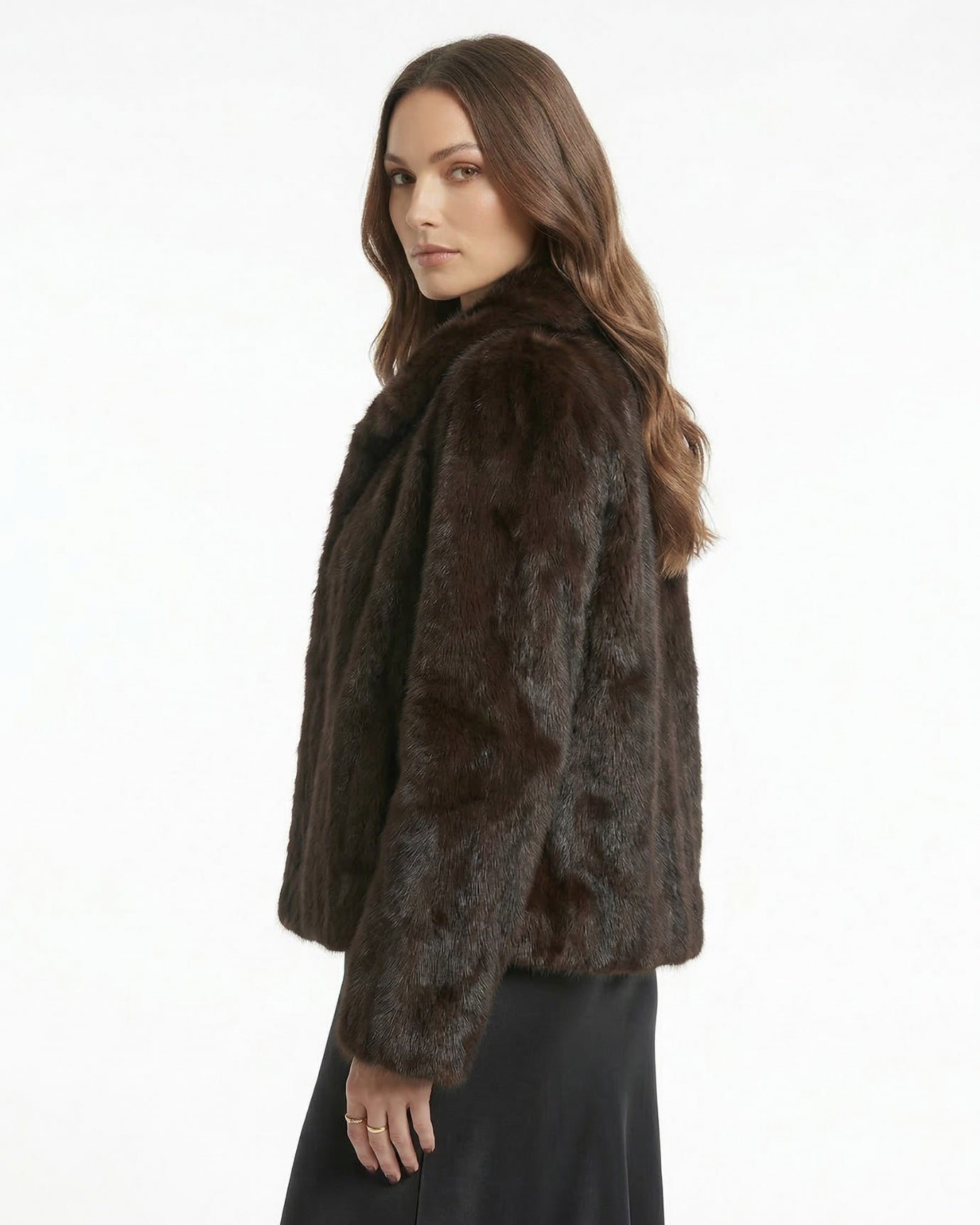 Abrigo de piel de conejo Lina