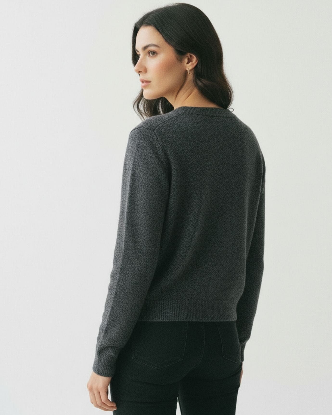 Lina Cashmere Sweater Fine Cardigan Floral