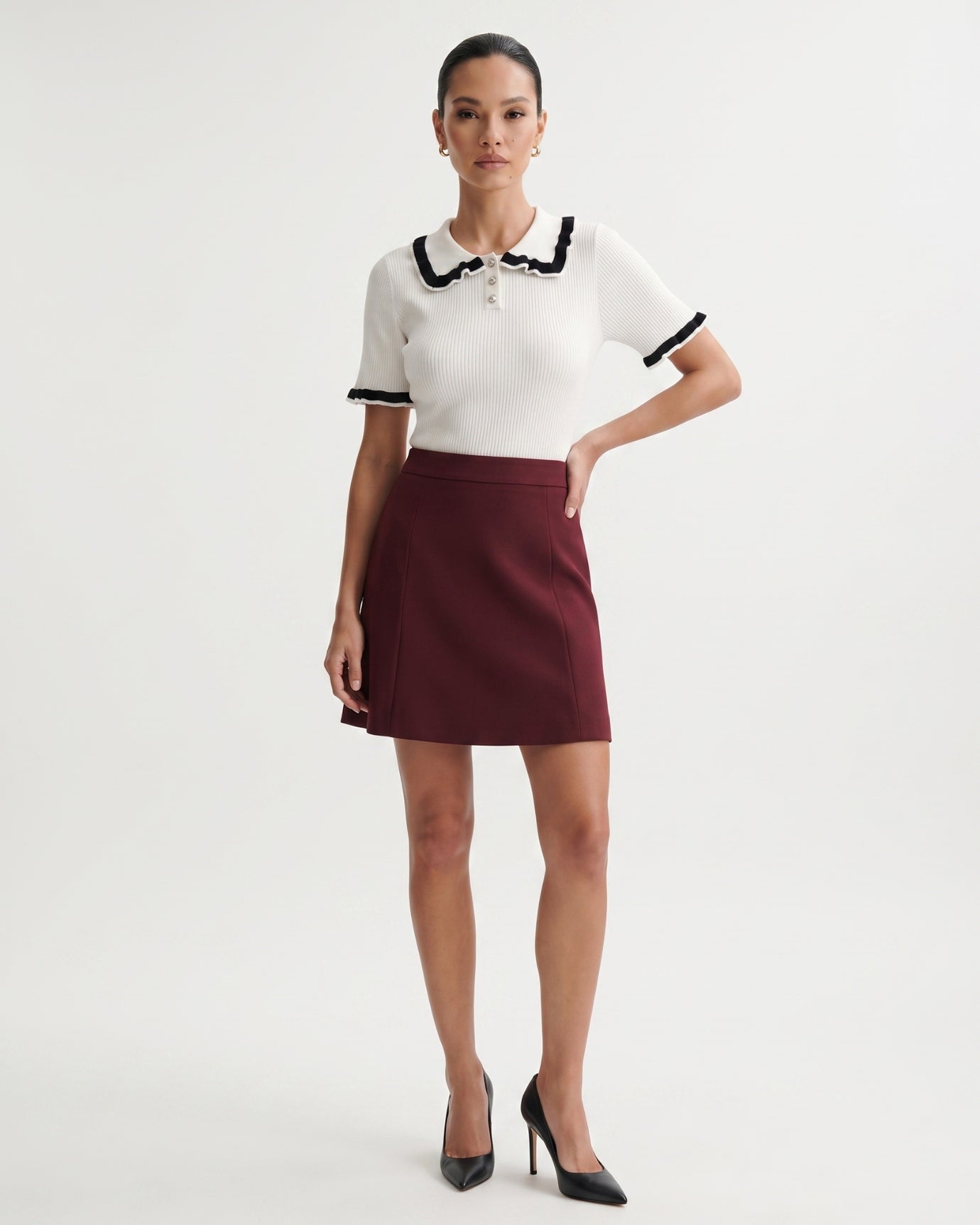 Black & White Contrast Polo