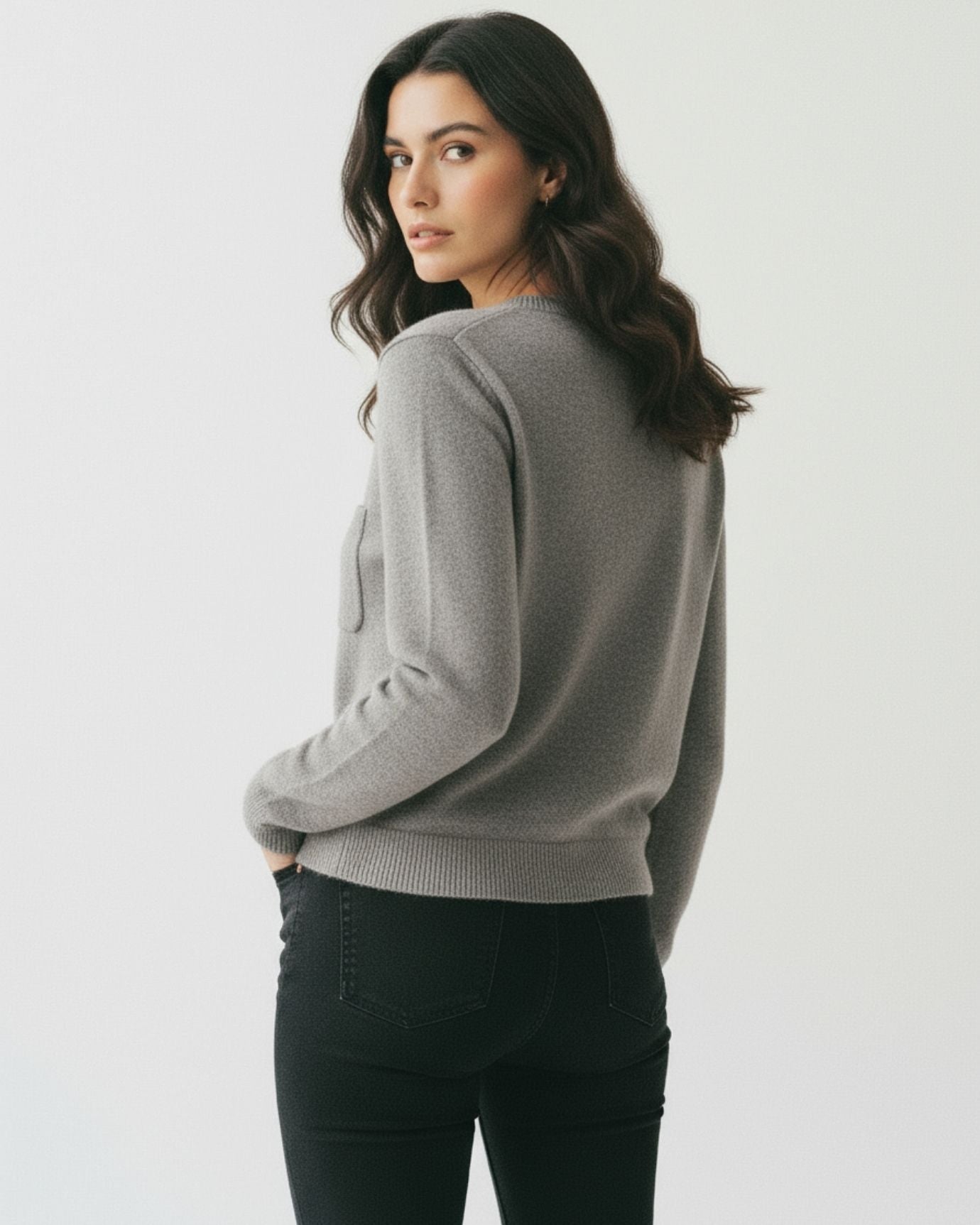 Lina Cashmere Sweater Fine Cardigan Floral