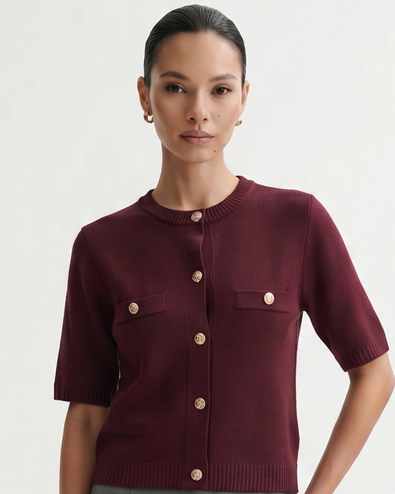 Minimalist Knitted Cardigan Top