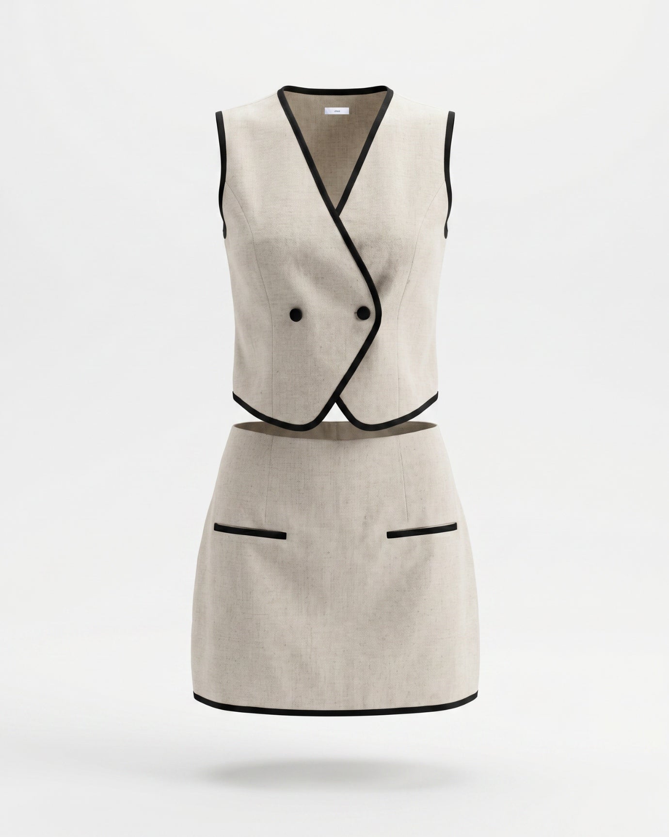 Cotton Vest and Pants Skirt Two-Piece Set