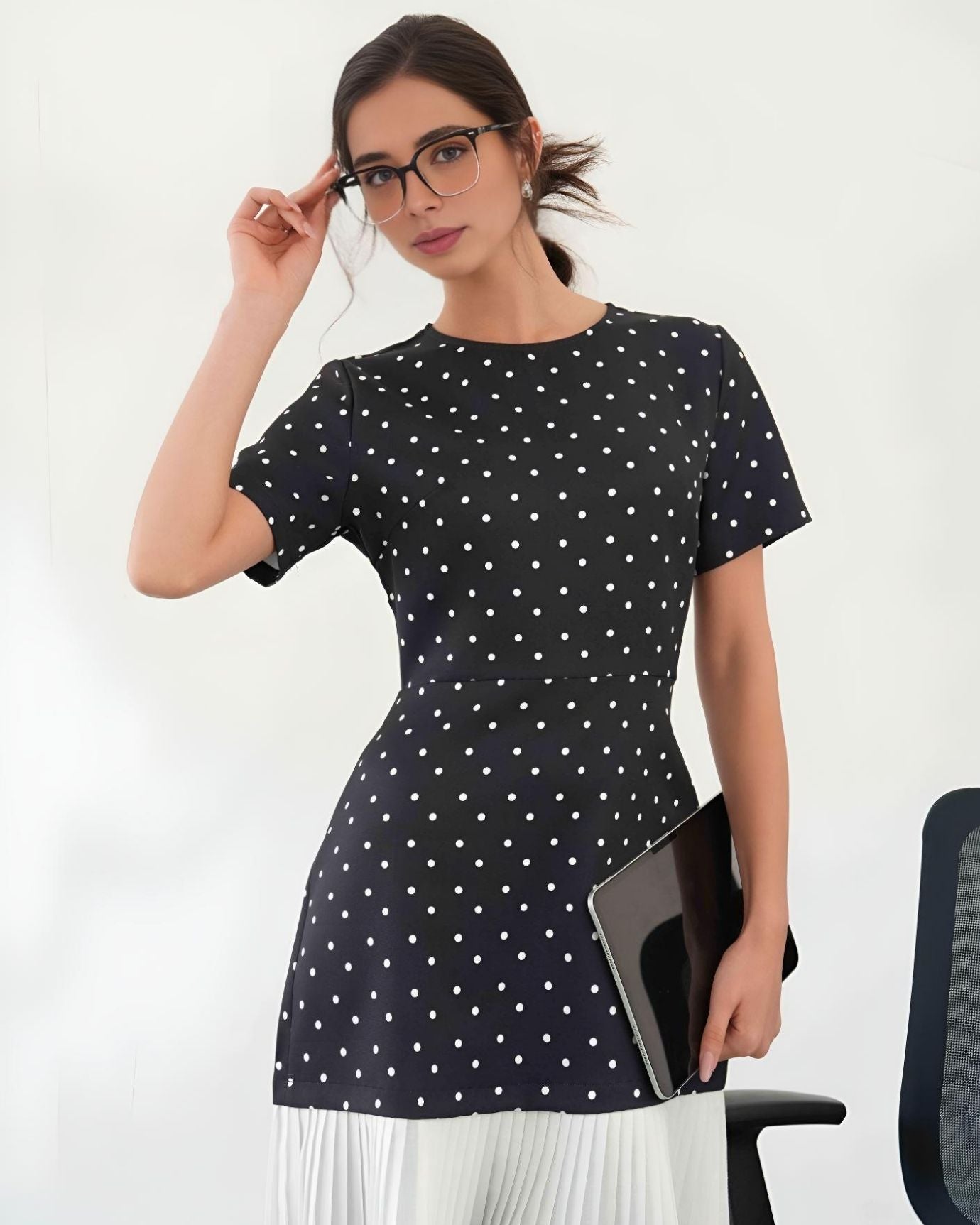 Polkadot Ice Silk Dress