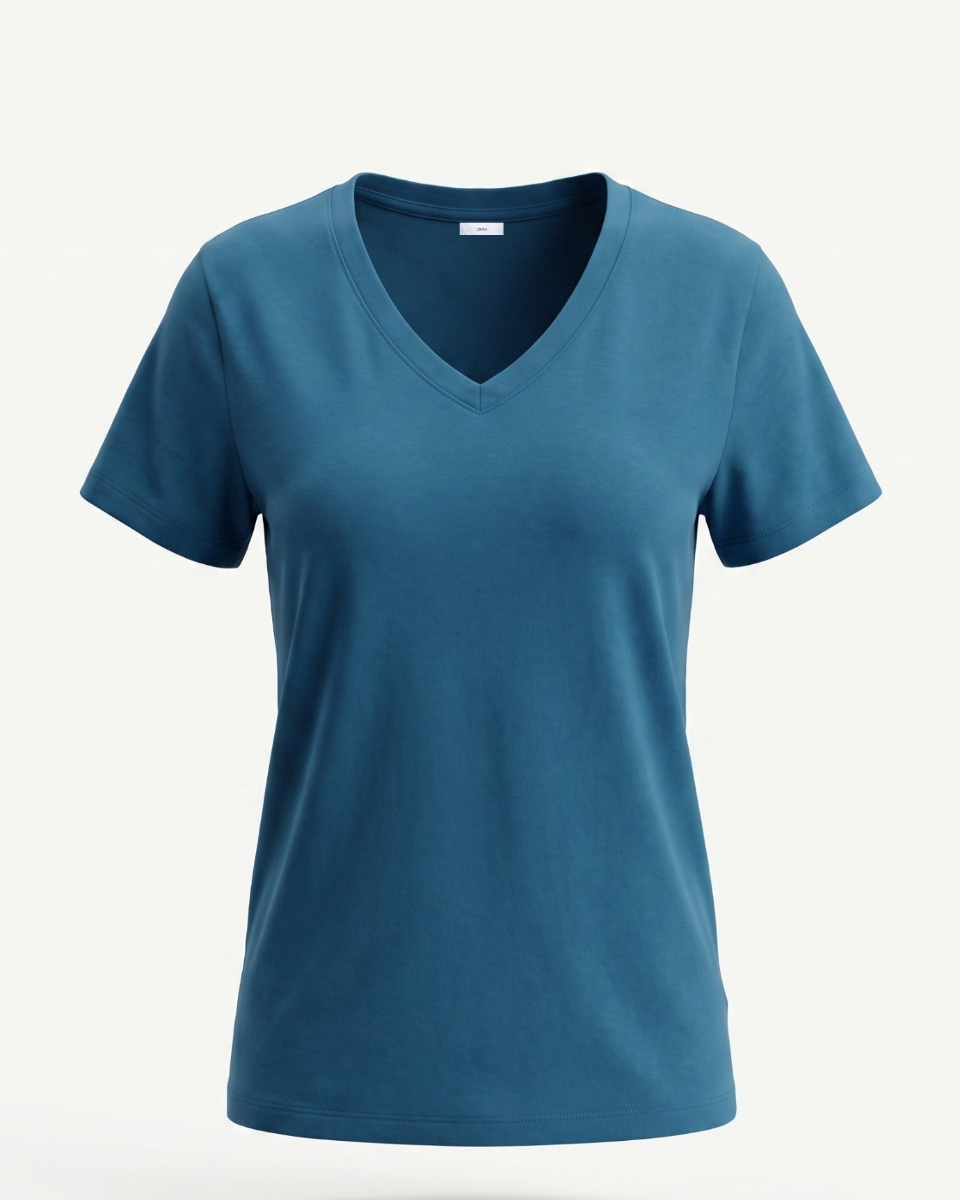 High-end Mercerized Cotton Woman V- Neck T-Shirt