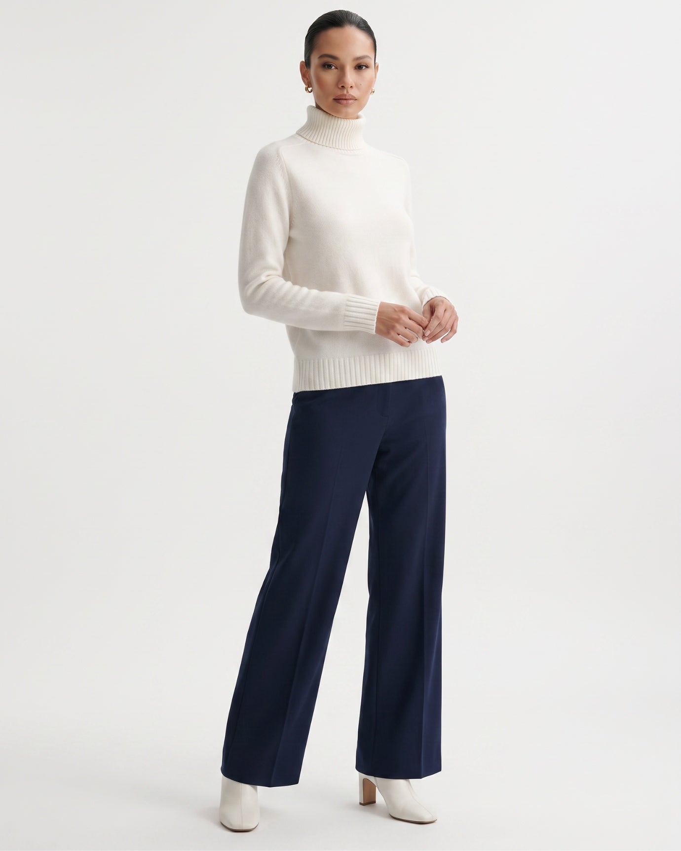 Hannah High Lapel Cashmere Sweaters