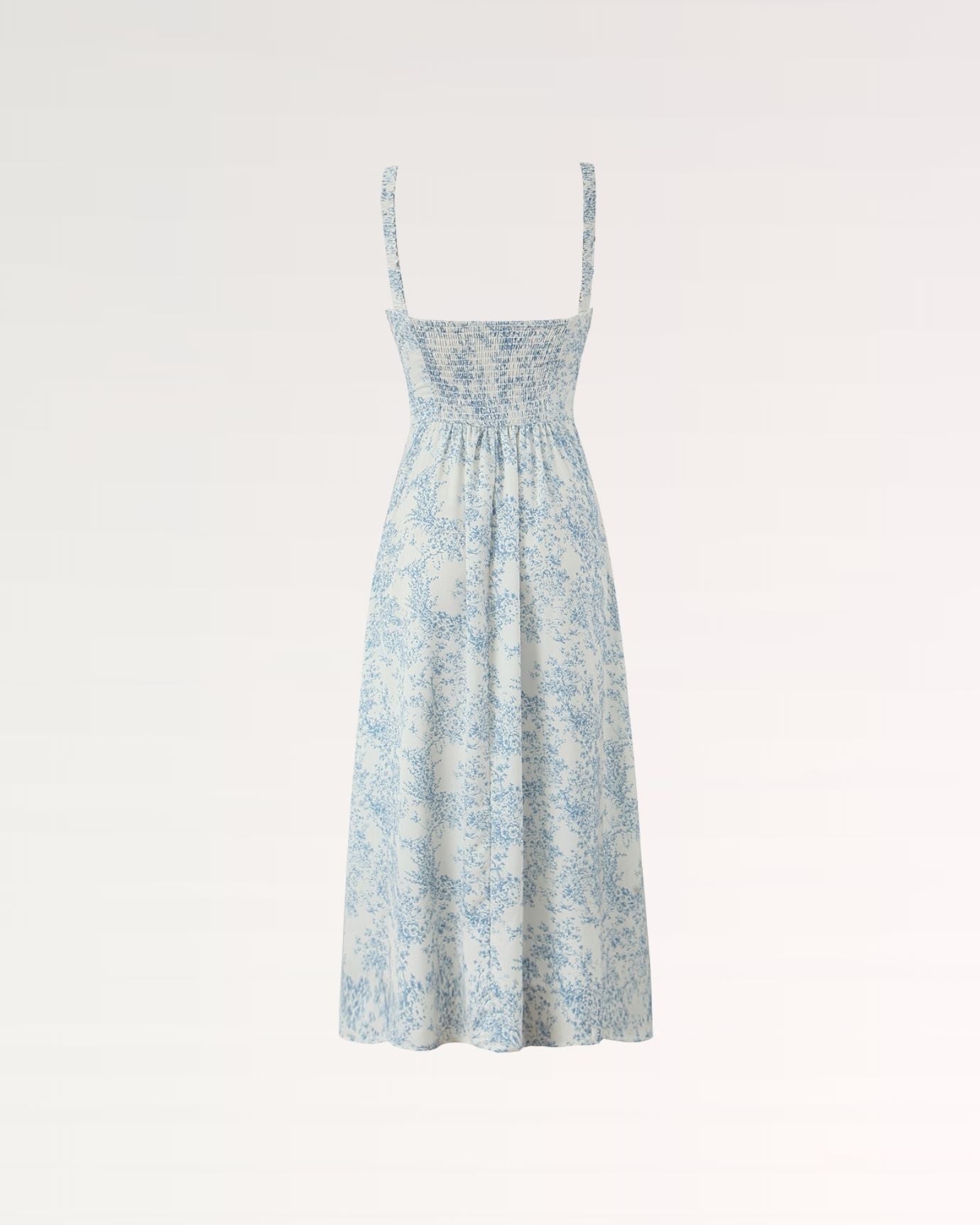 Lightweight and breathable fabric with floral design on Sky Blue dress