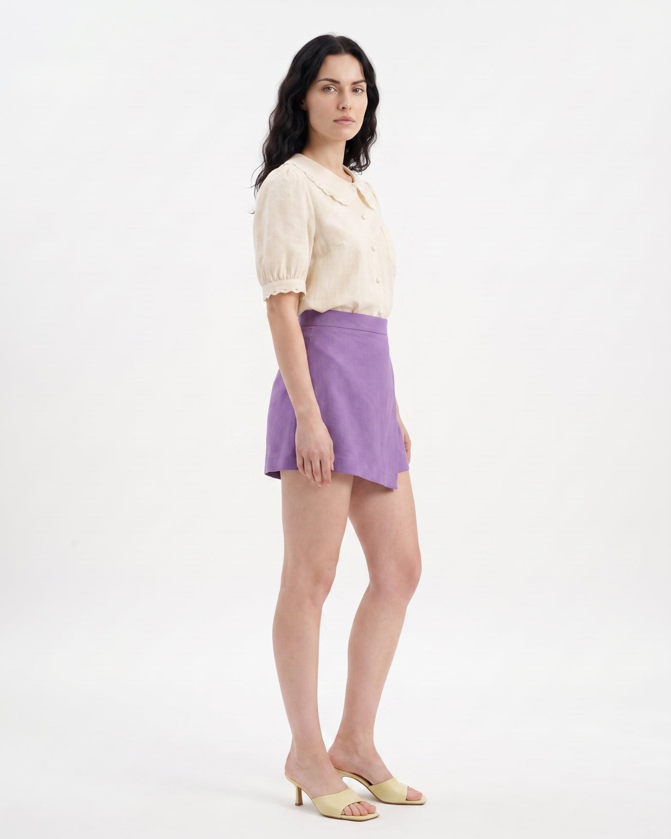 Sweet Lace Trim Embroidery White Top Shirt