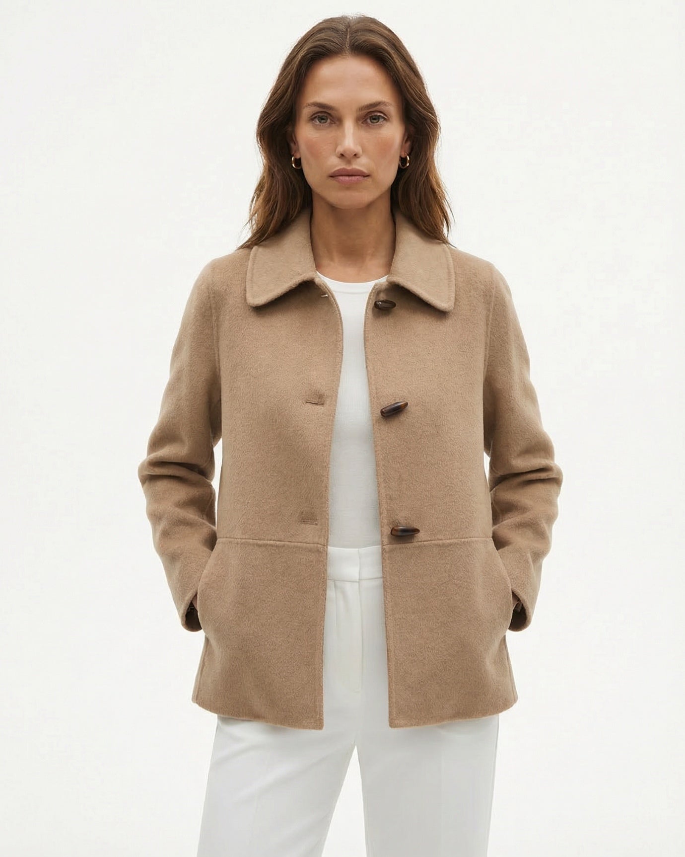 Rhi Elegant Double-Sided Pure Wool Jacket- Coat