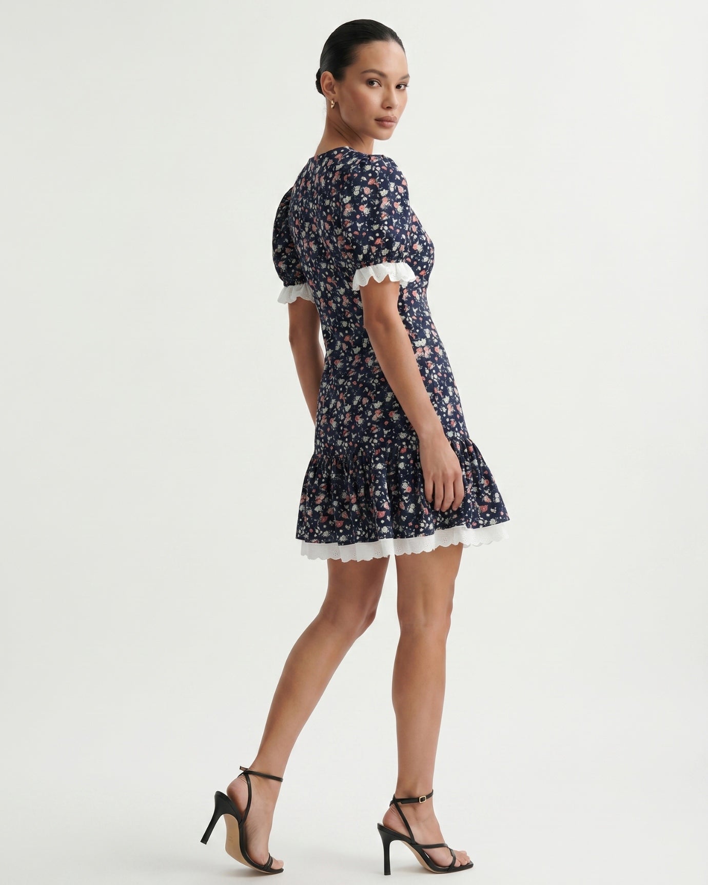 Marbella Retro Floral Lace Dress