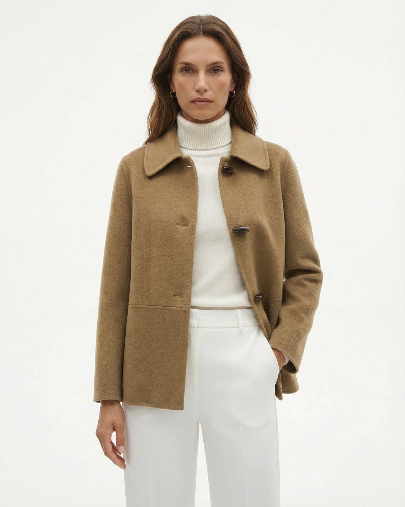 Rhi Elegant Double-Sided Pure Wool Jacket- Coat