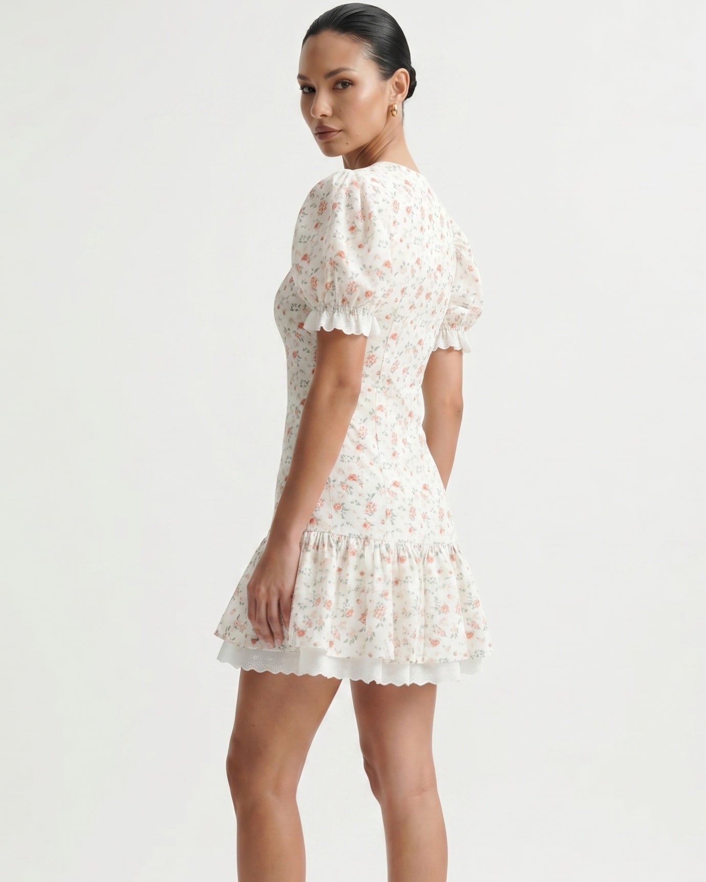 Marbella Retro Floral Lace Dress